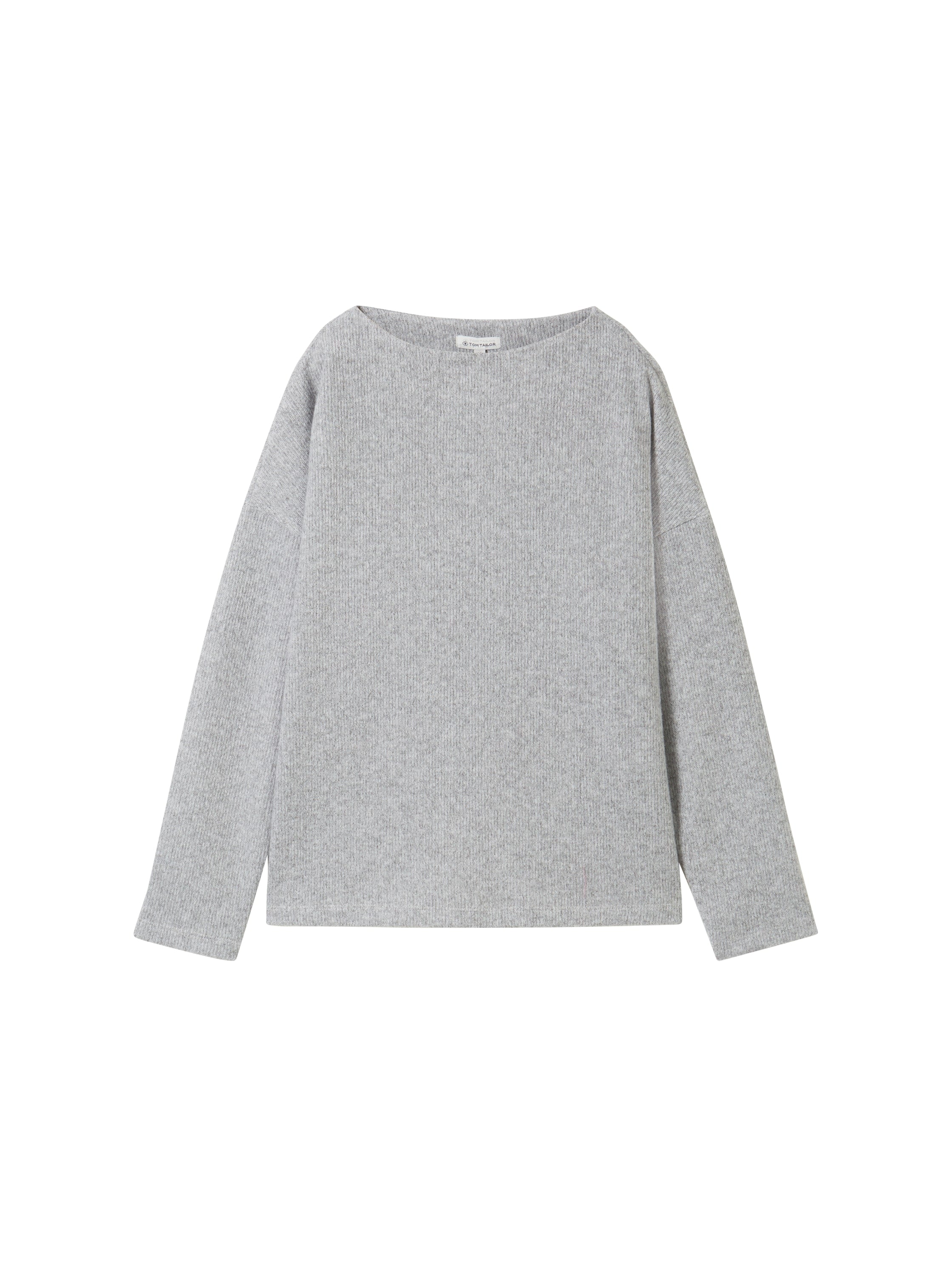 Tom Tailor Denim Female Sweatshirt mit Knopfleiste Rippstrick