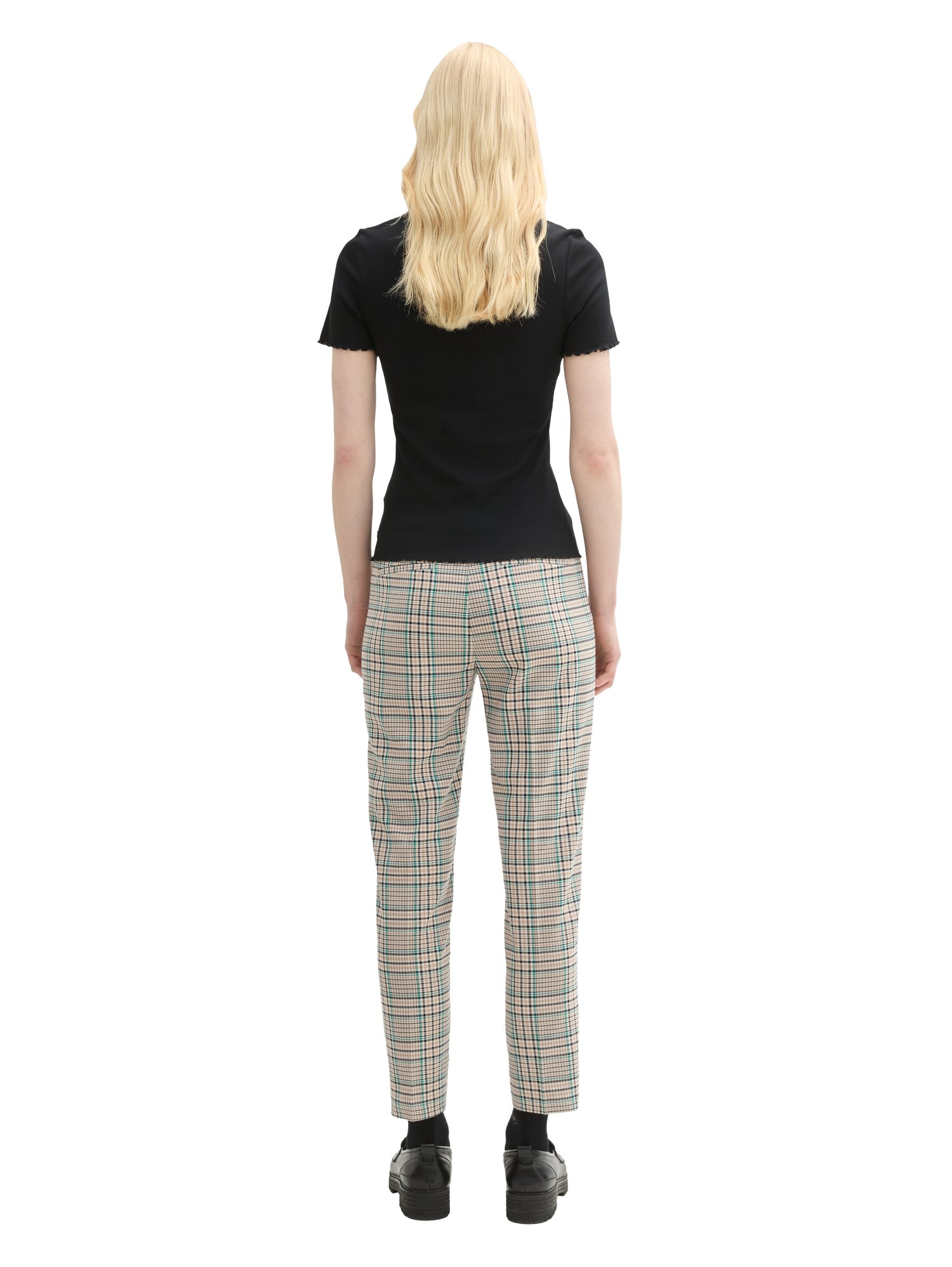 Tom Tailor Denim Checkered Shorts Female Comfort Fit