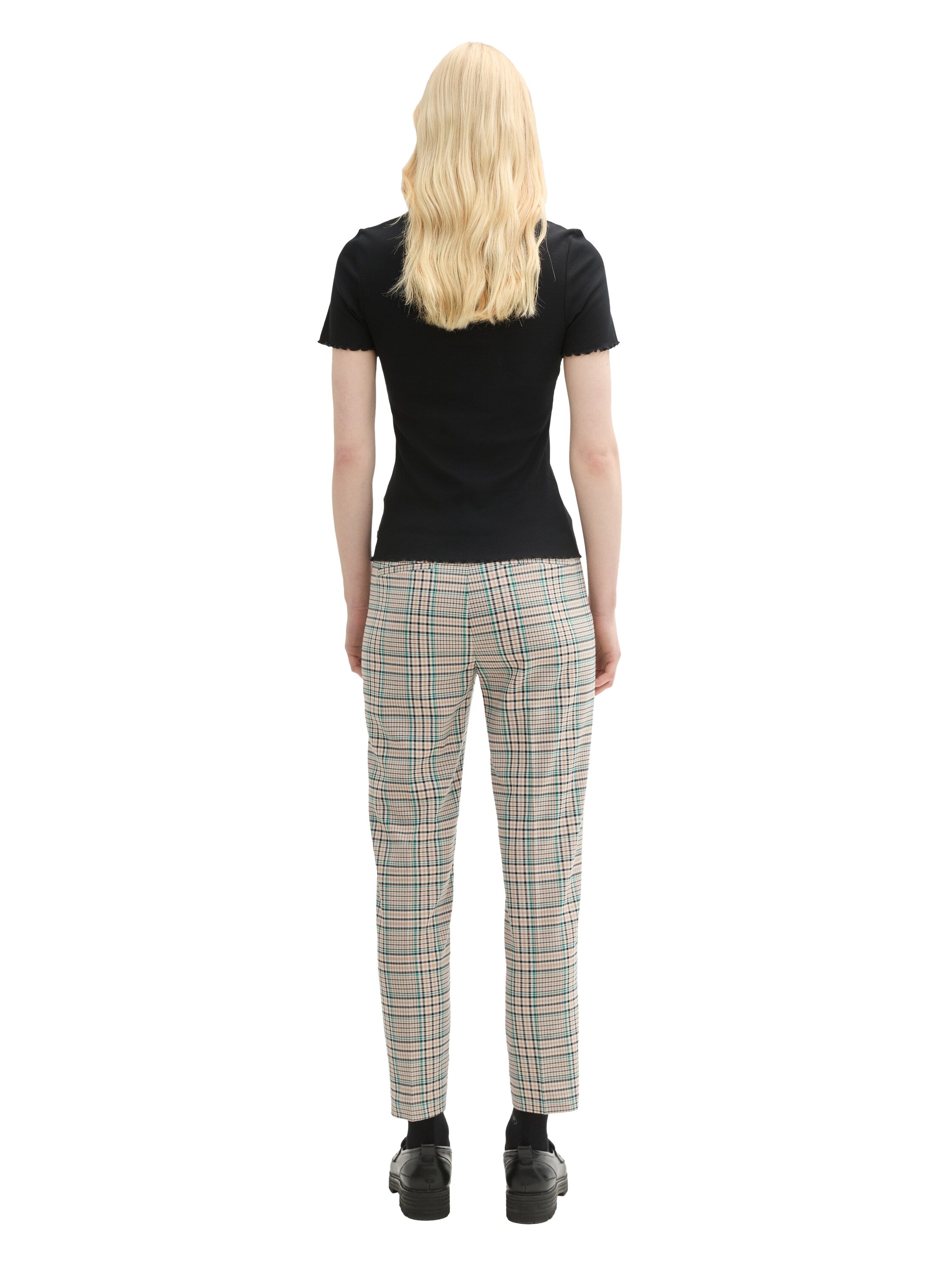 Tom Tailor Denim Checkered Shorts Female Comfort Fit