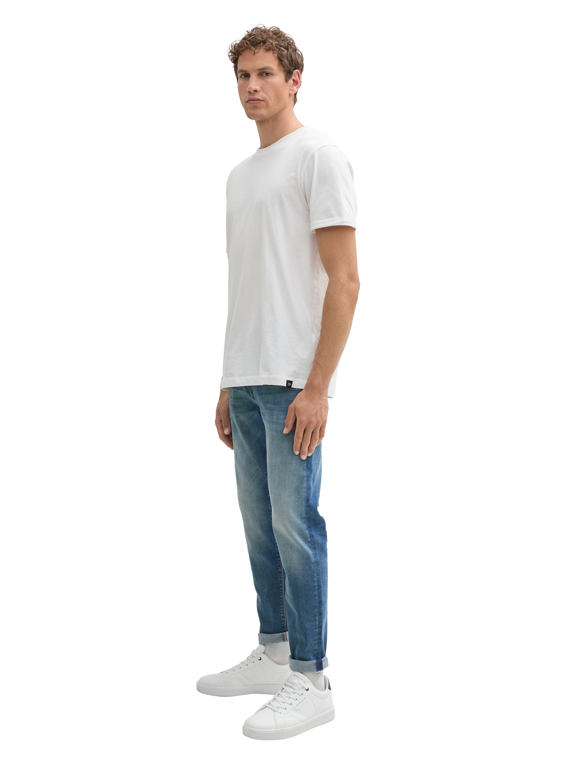 Tom Tailor Denim Male Slim Tapered Fit Jeans Tinted Blue Denim
