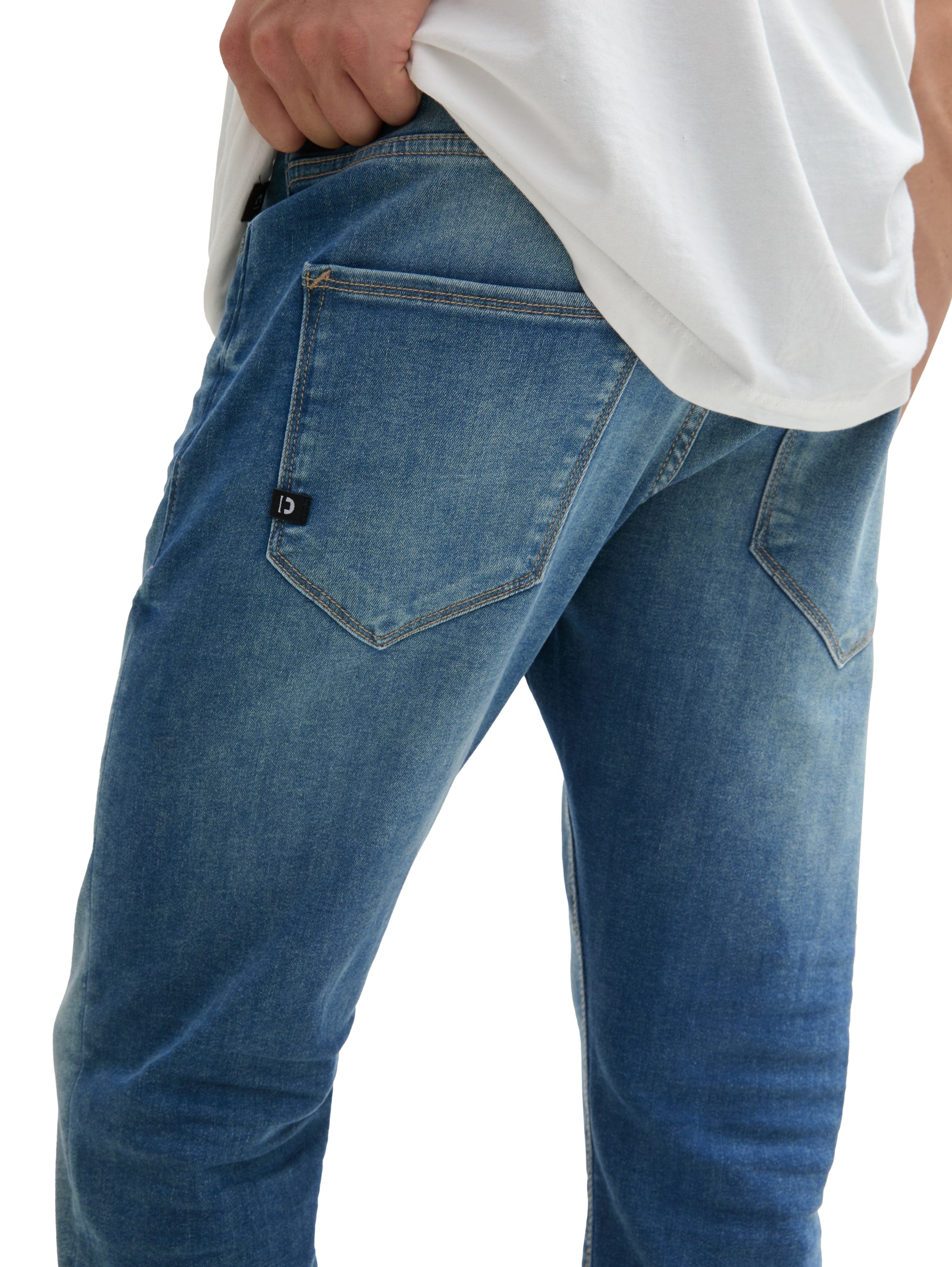 Tom Tailor Denim Male Slim Tapered Fit Jeans Tinted Blue Denim