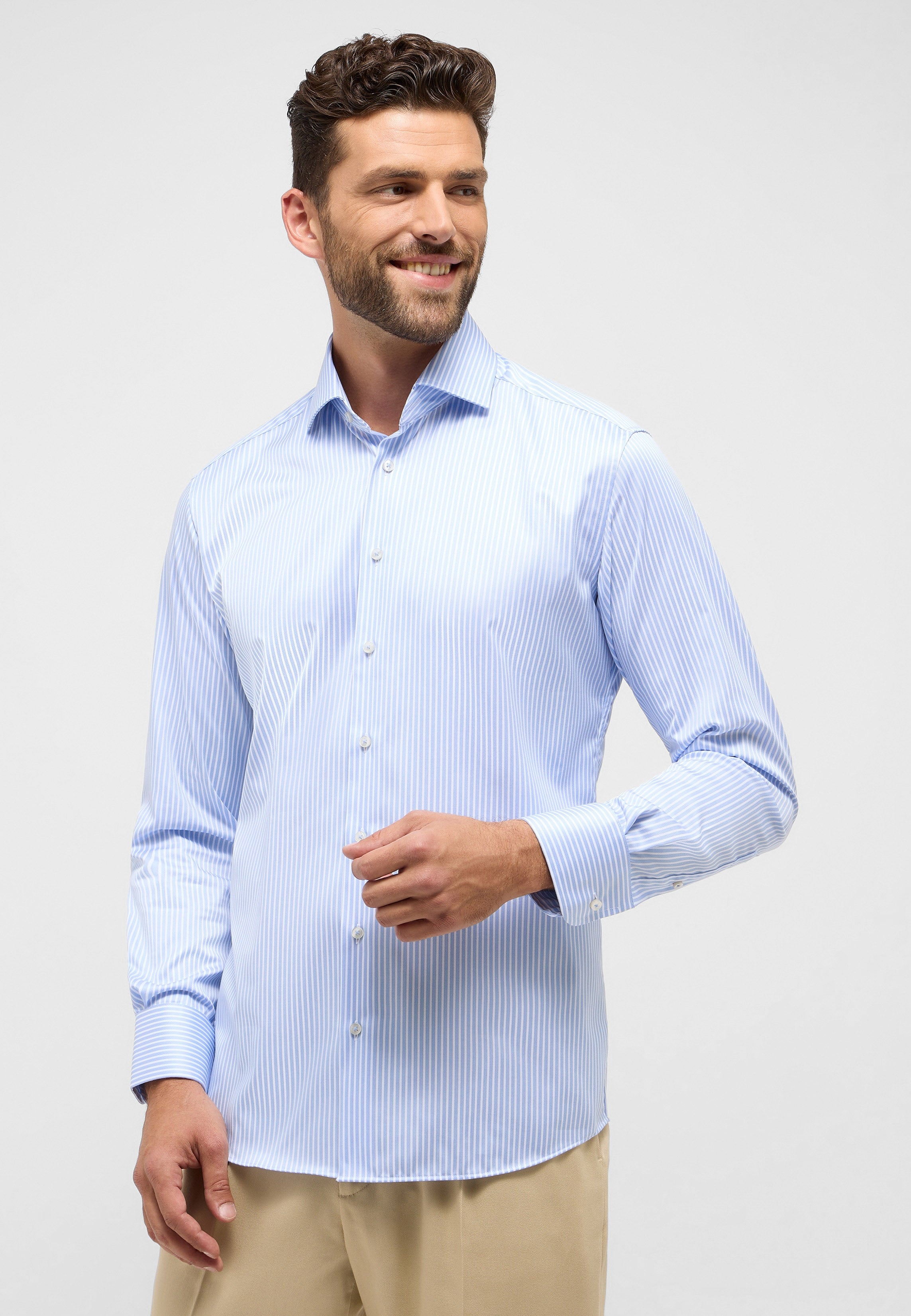 ETERNA Langarmhemd MODERN FIT Herren bügelfrei