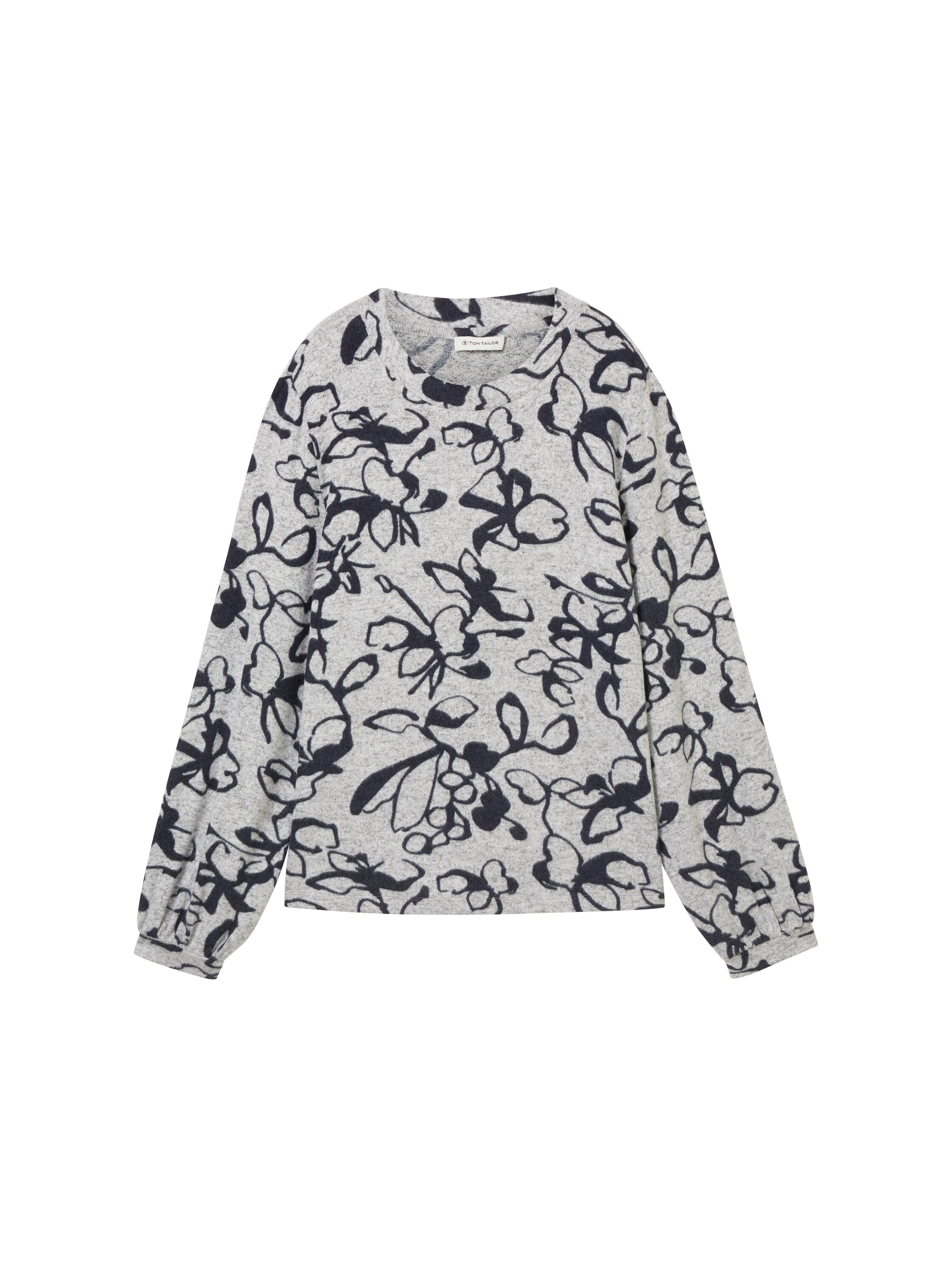 Regular Fit Damen Bluse mit floralem Design Viskose Polyester Elasthan