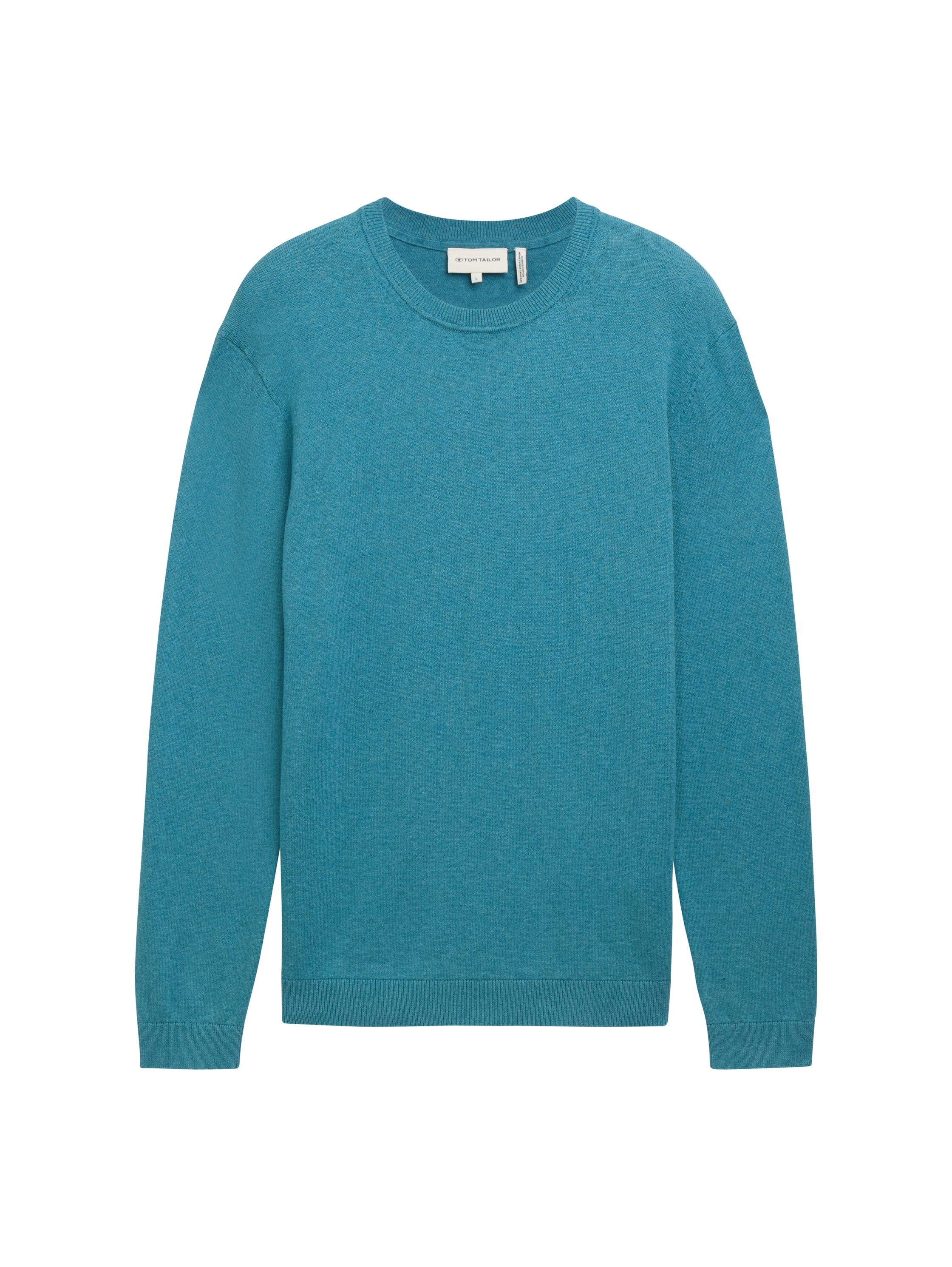 Basic Herren Pullover Baumwoll-Kaschmir Rippbündchen