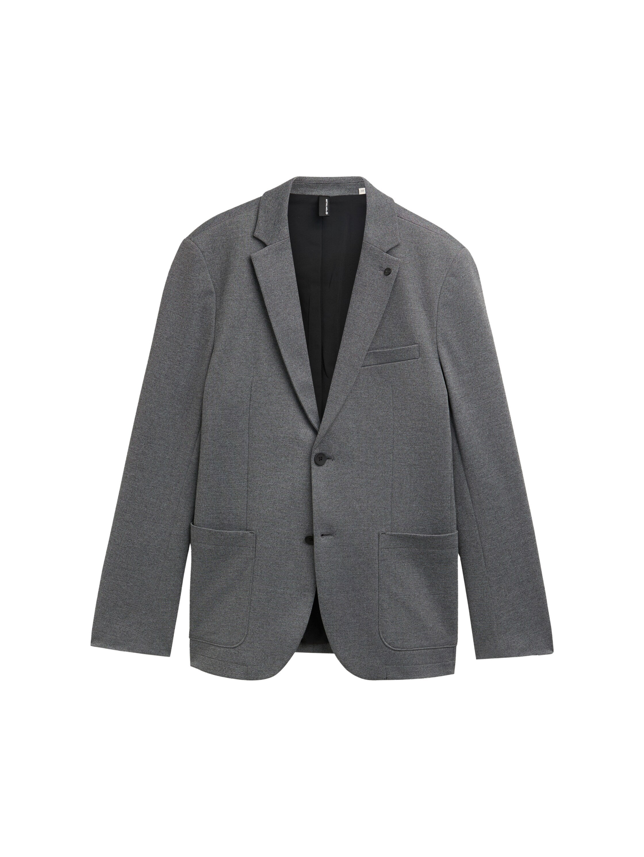 Tom Tailor Denim Blazer Erwachsene mit Piqué Struktur und aufgesetzten Taschen