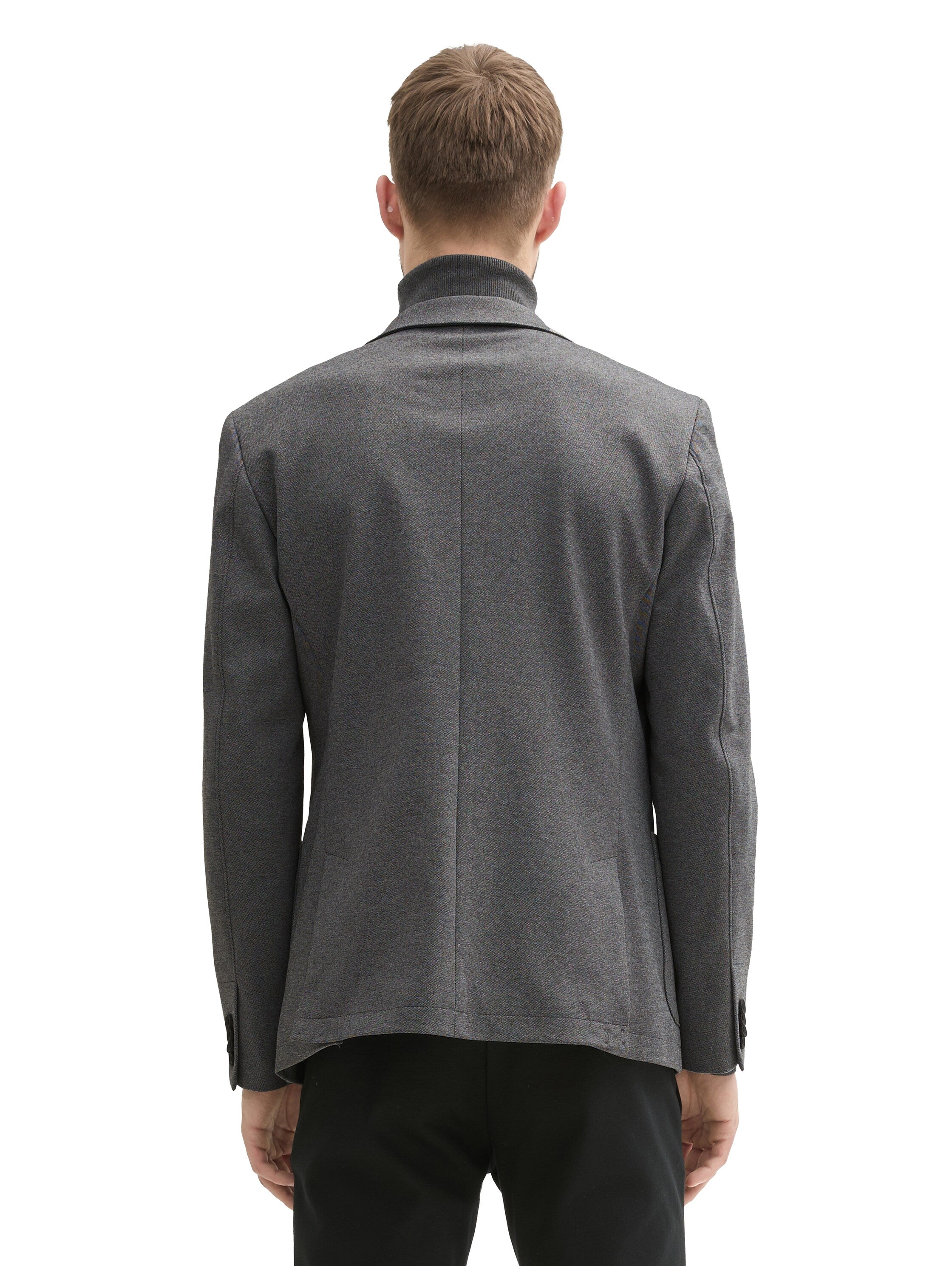 Tom Tailor Denim Blazer Erwachsene mit Piqué Struktur und aufgesetzten Taschen