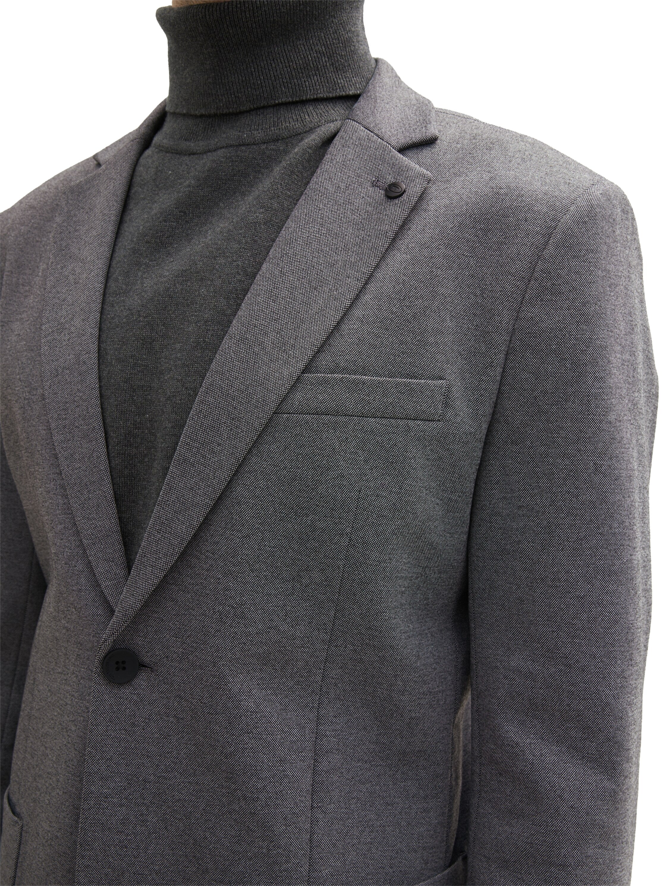 Tom Tailor Denim Blazer Erwachsene mit Piqué Struktur und aufgesetzten Taschen
