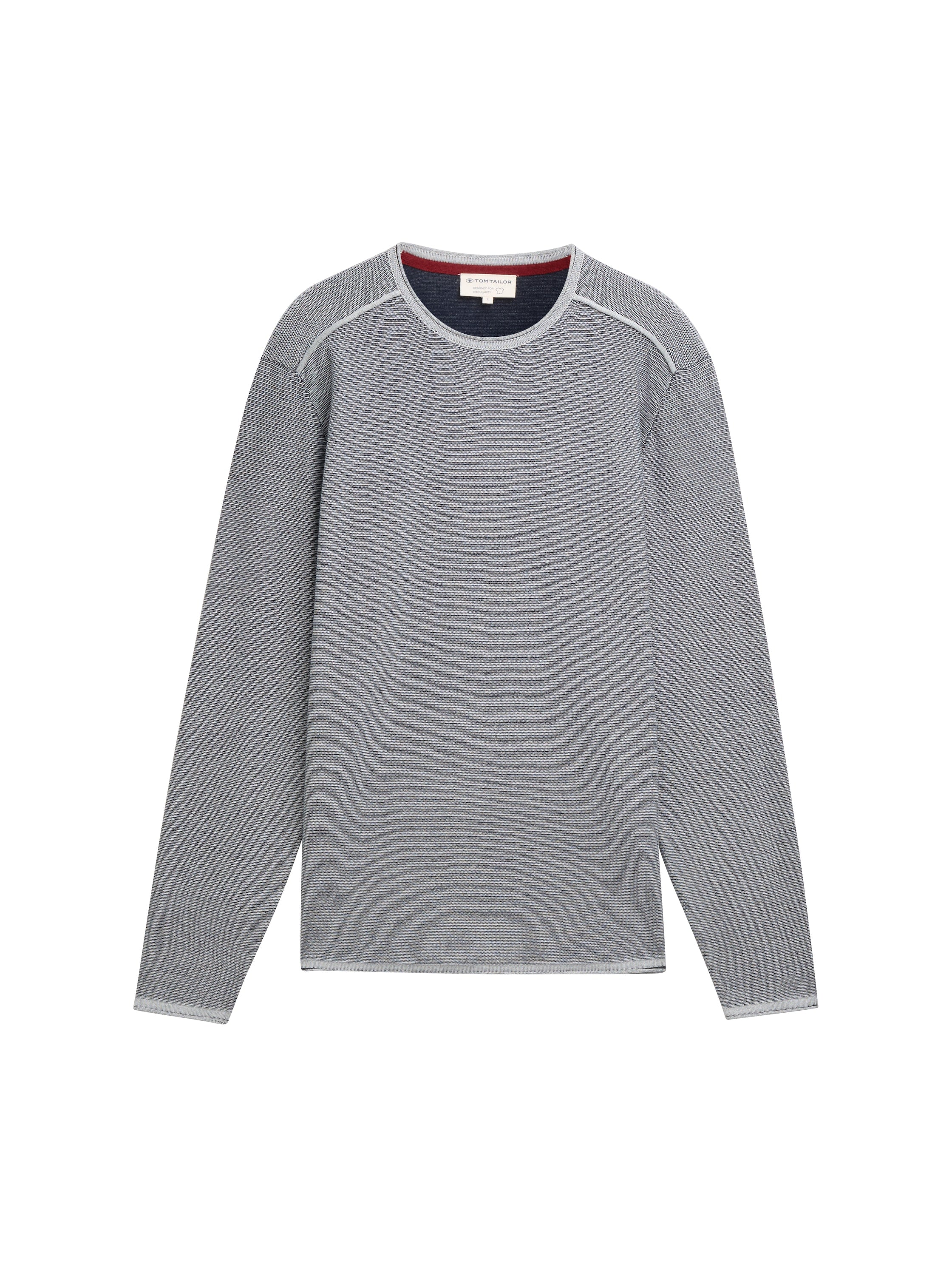 Tom Tailor Denim Male Pullover Rollkante Baumwolle