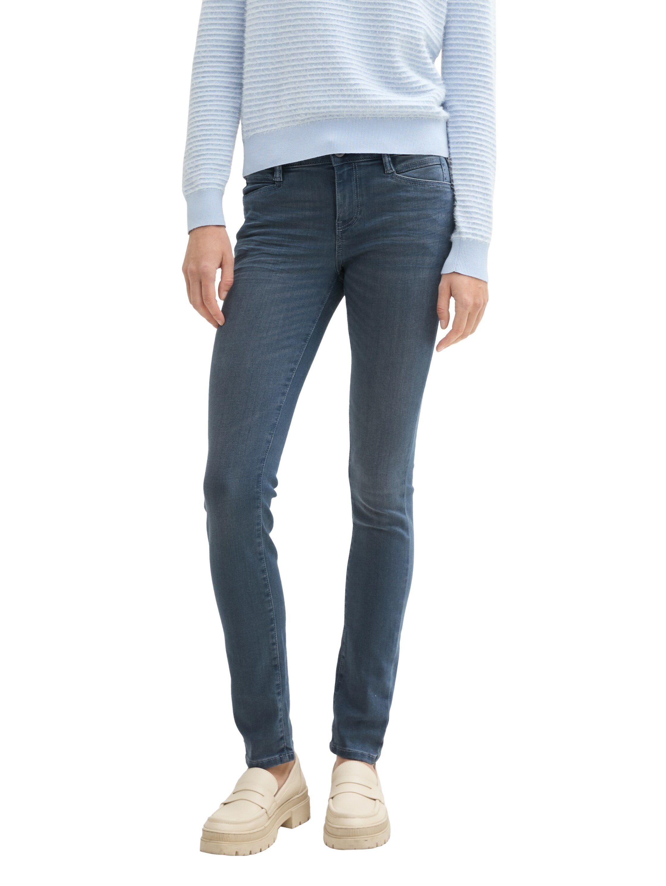 Classic Damen Jeanshose Five-Pocket-Style Gürtelschlaufen