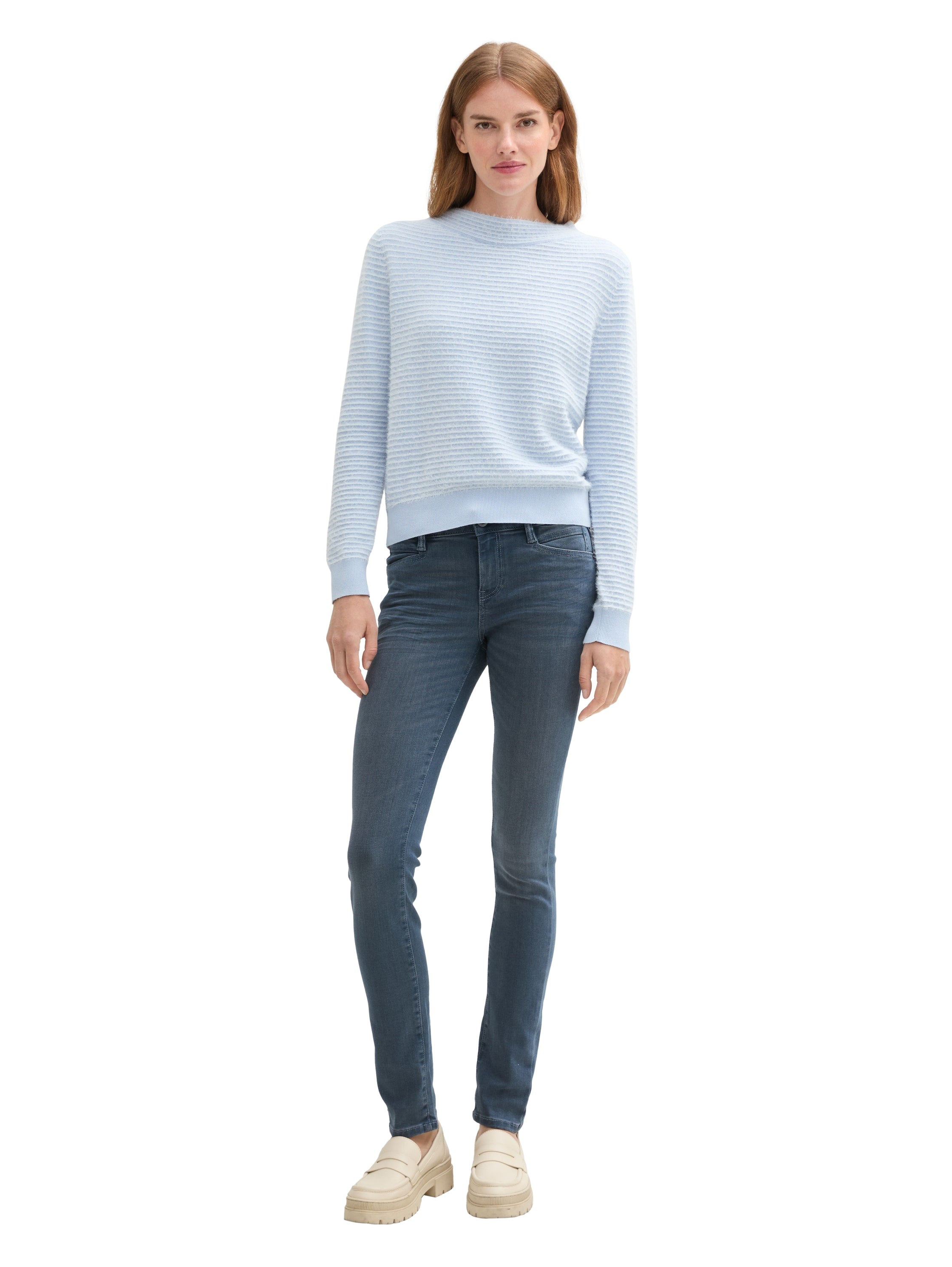 Classic Damen Jeanshose Five-Pocket-Style Gürtelschlaufen