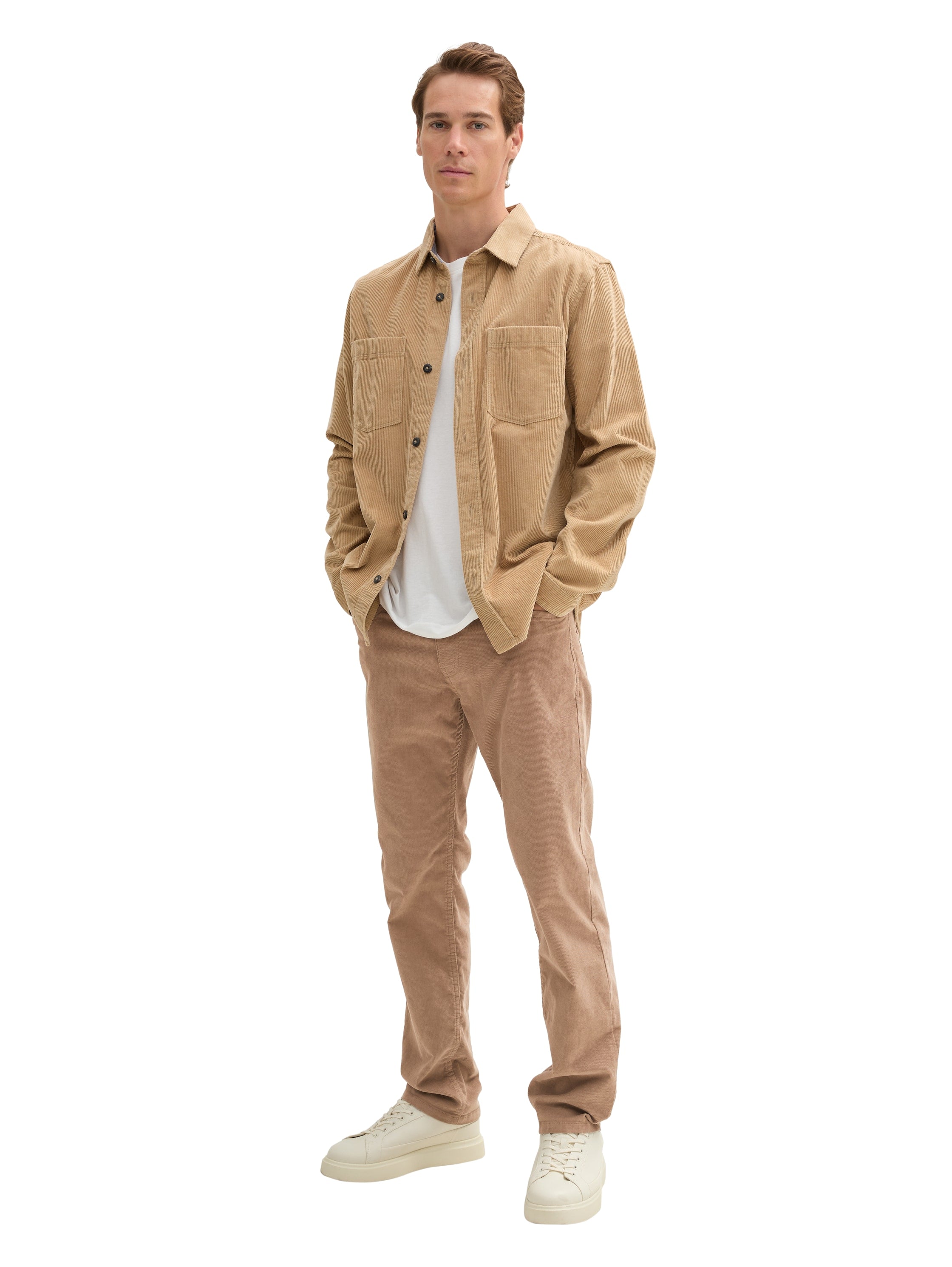 Tom Tailor Denim Herren Cordhose 5-Pocket parasol brown