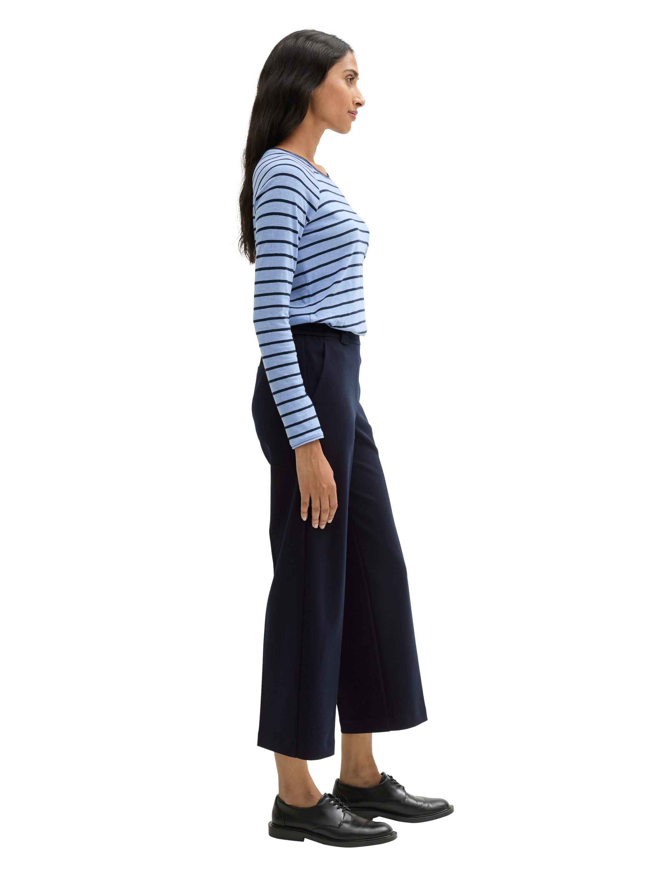 Tom Tailor Denim Male & Fem Damen Hose im Tailoring-Stil mit elastischem Hosenbund