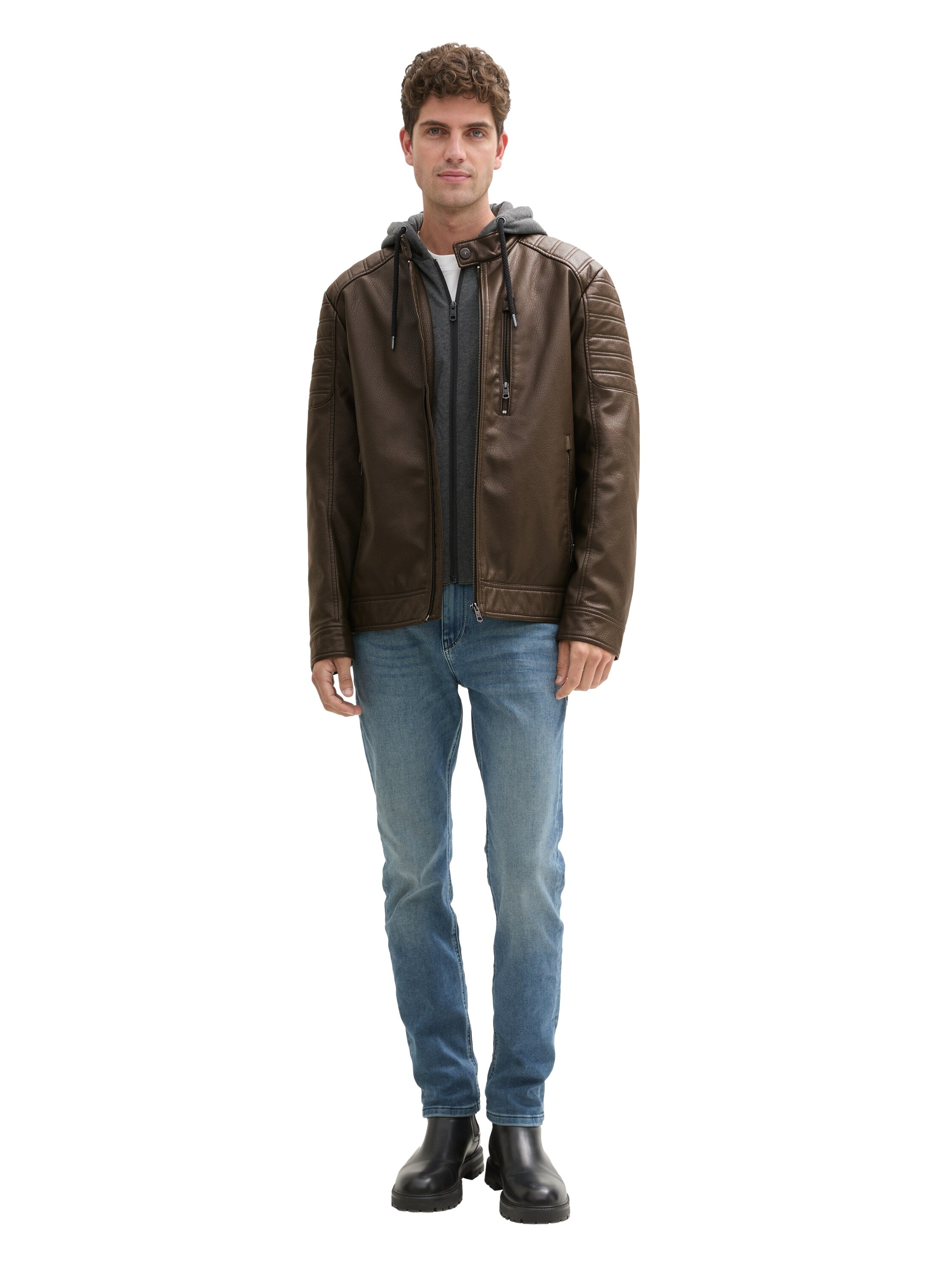 Tom Tailor Denim Jacke aus Fake Leder für Erwachsene Männlich