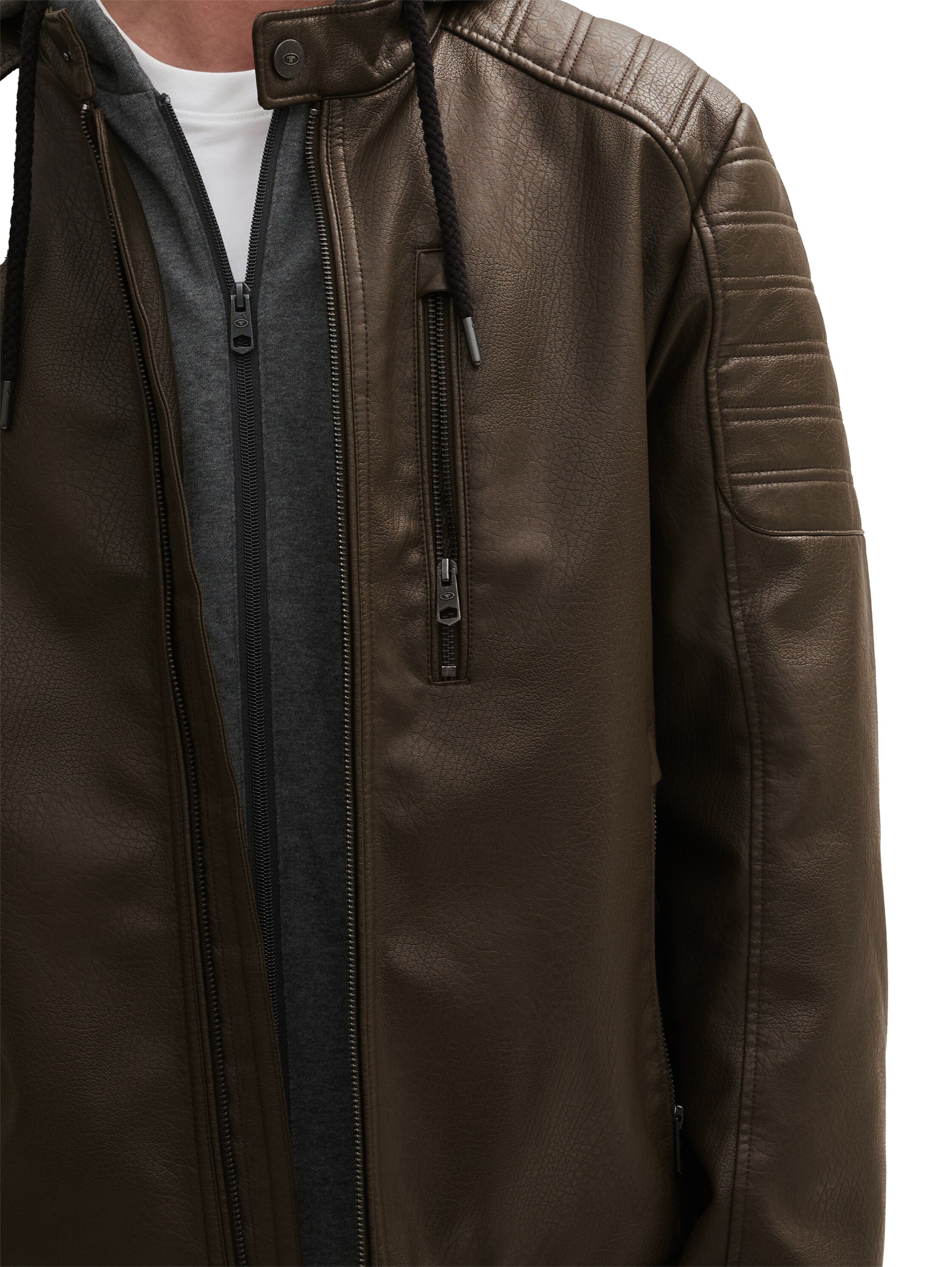 Tom Tailor Denim Jacke aus Fake Leder für Erwachsene Männlich