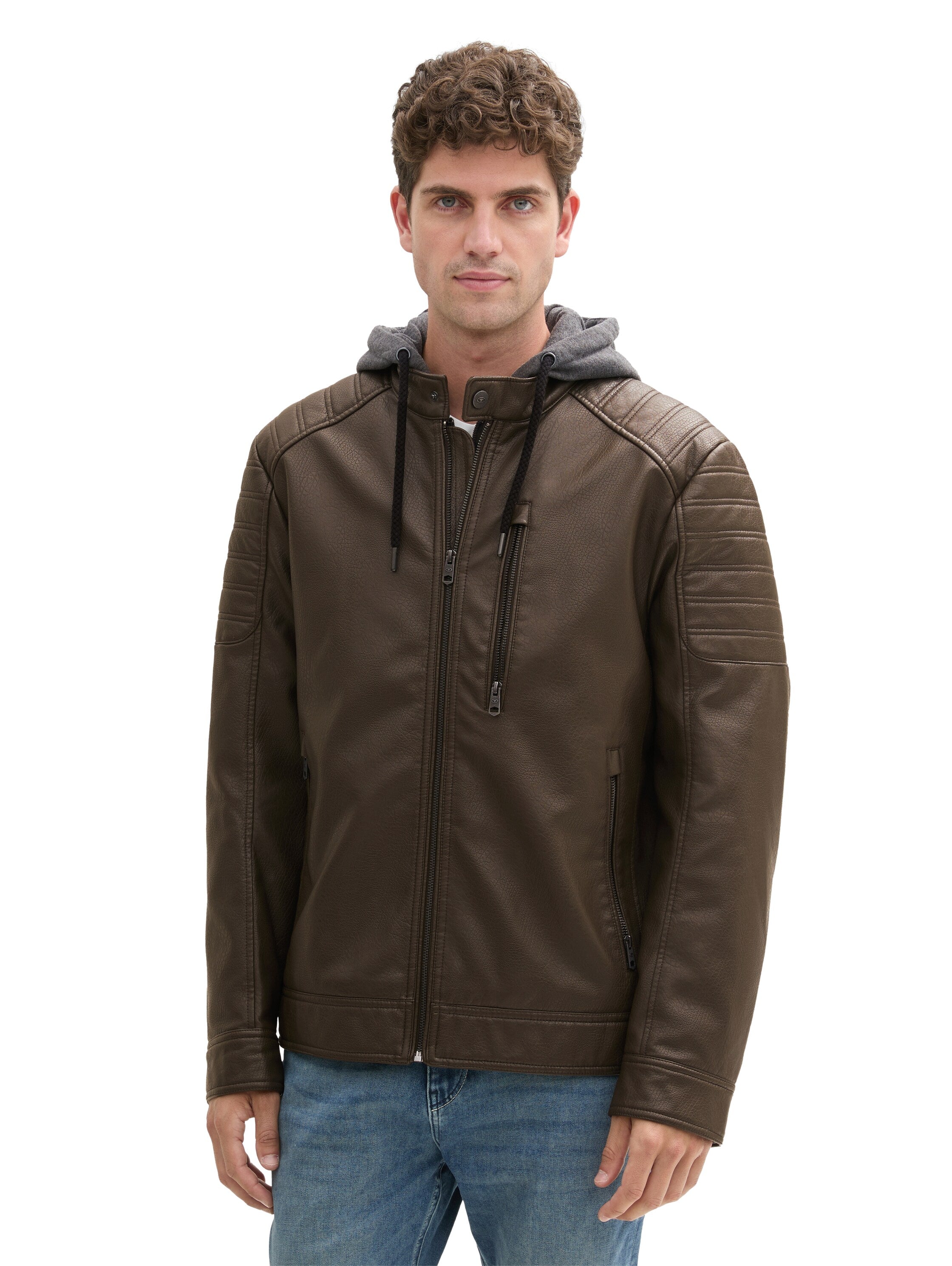 Tom Tailor Denim Jacke aus Fake Leder für Erwachsene Männlich