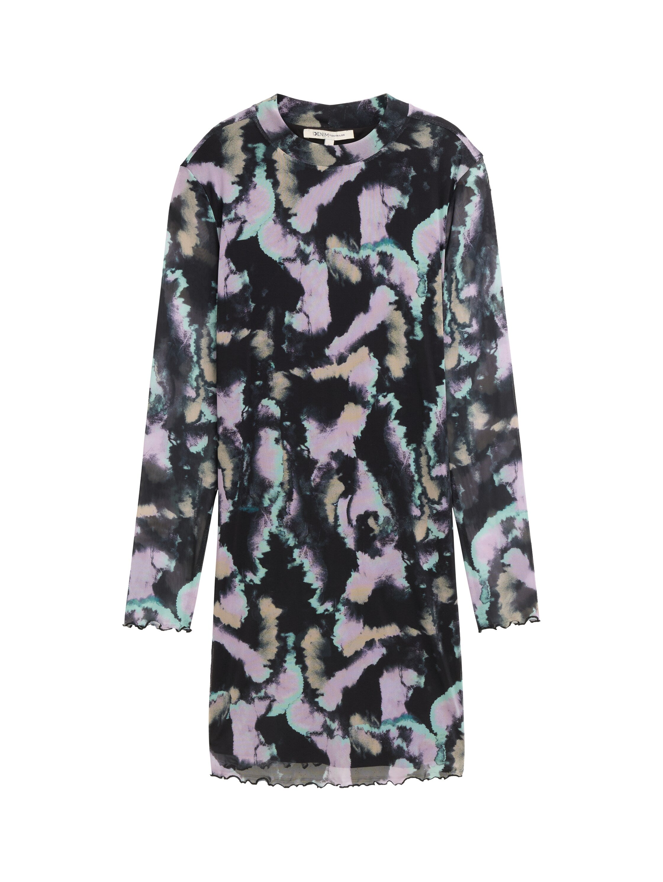 Gemustertes Mesh Minikleid