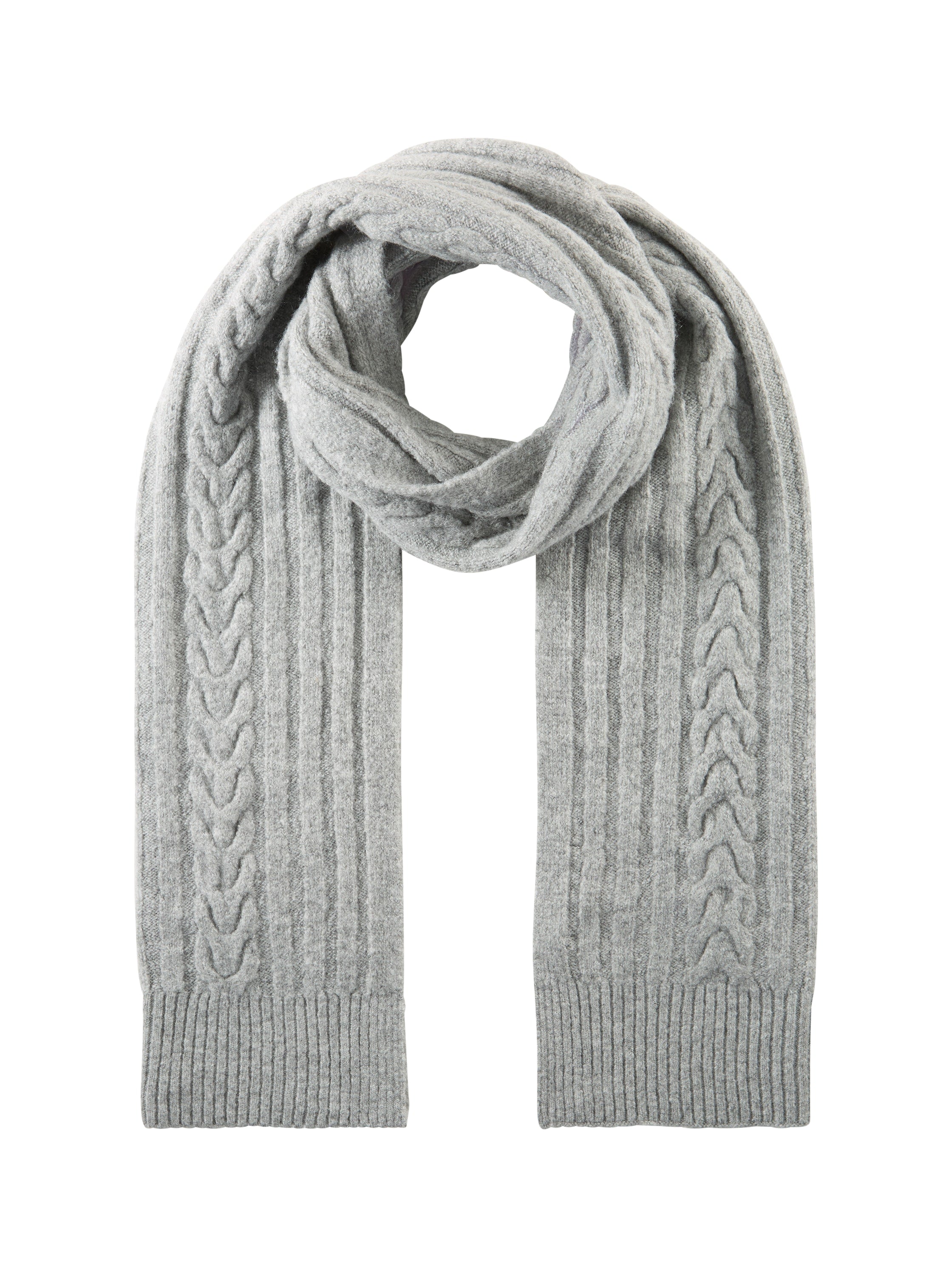 Tom Tailor Denim Winterschal für Damen mit Zopfmuster