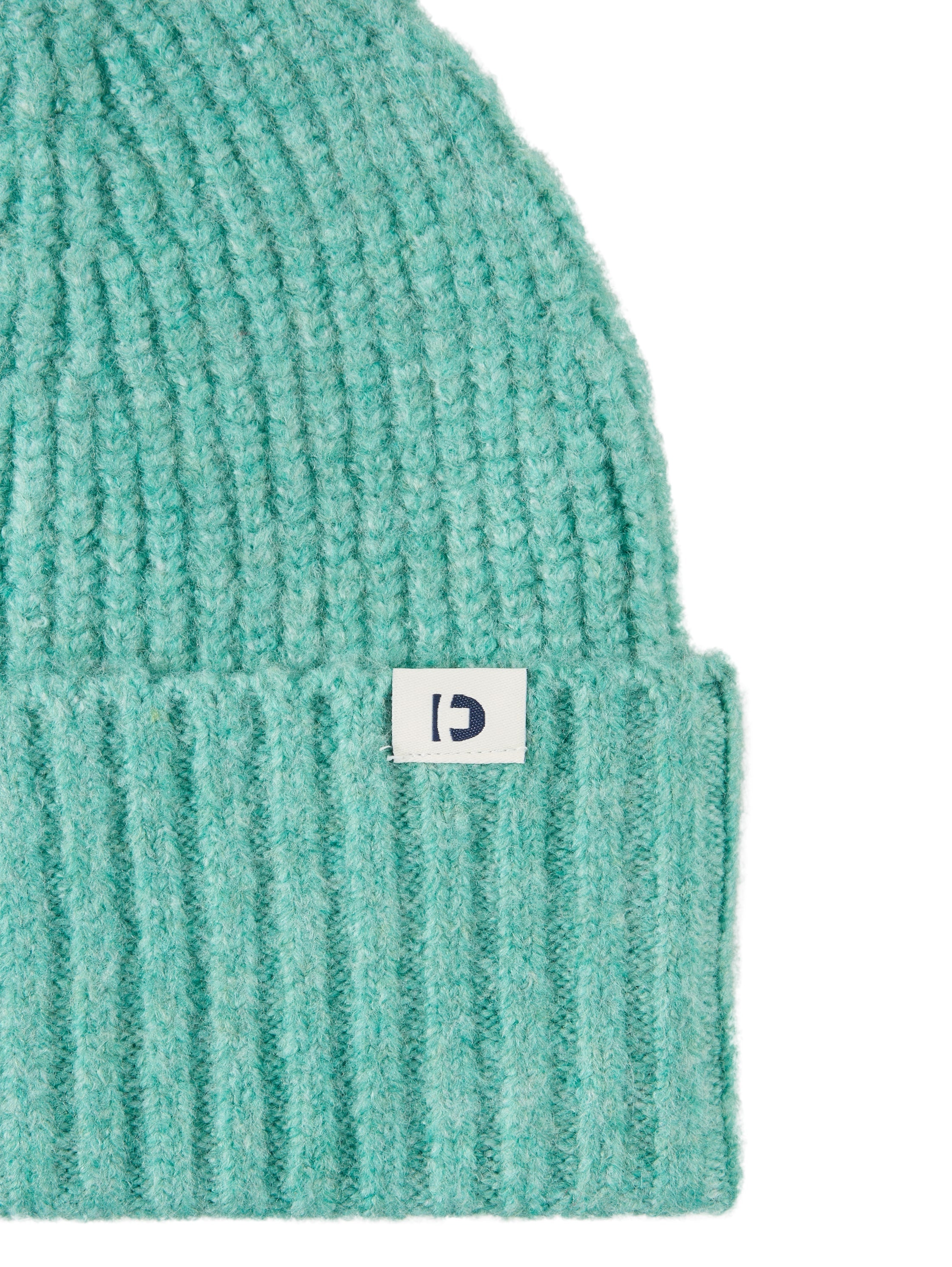 Tom Tailor Denim Strickmütze Damen Mütze Logo Baumwolle