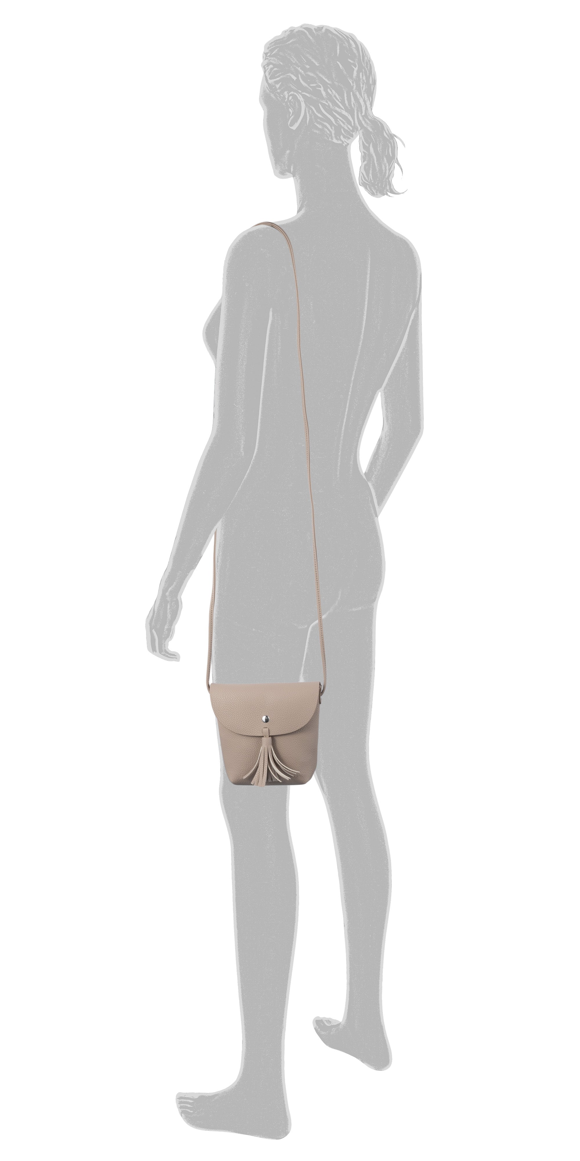 Beheim Umhängetasche Damen Umhängetasche mit Quastendekoration