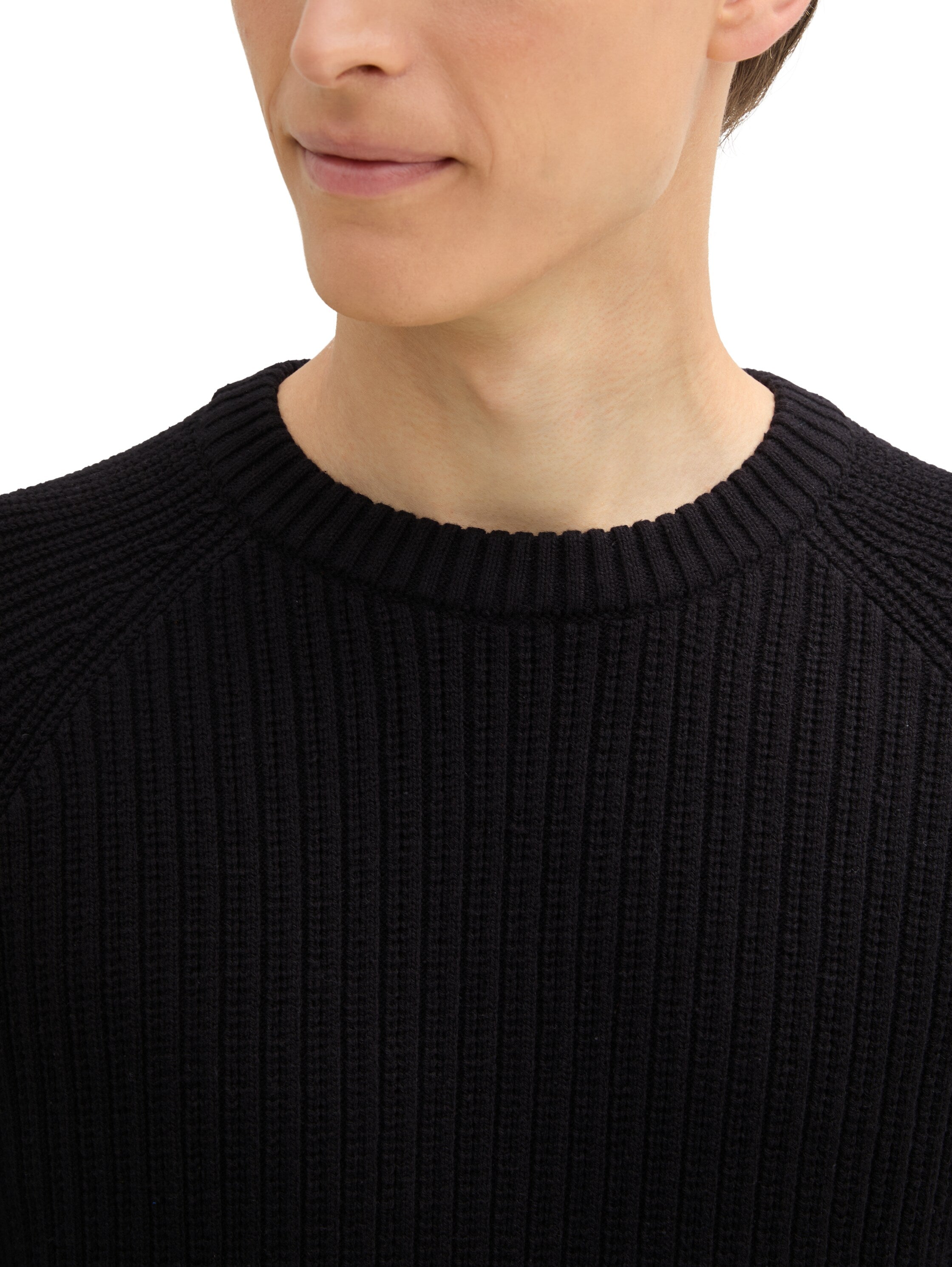 Tom Tailor Denim Herren Pullover Basic Crewneck Rippbündchen L