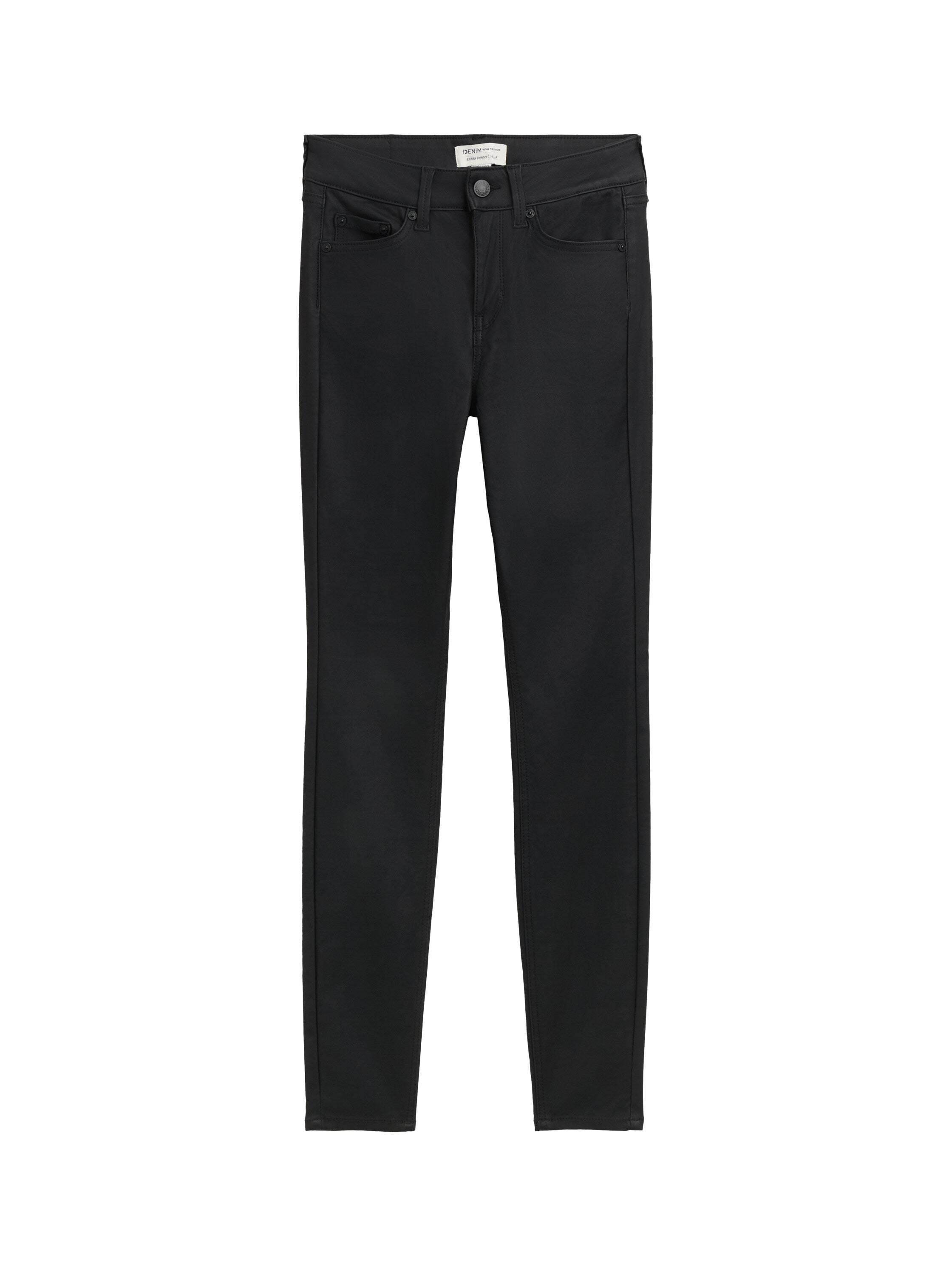 Modische Damen Jeanshose Coated Black Denim Five-Pocket-Style
