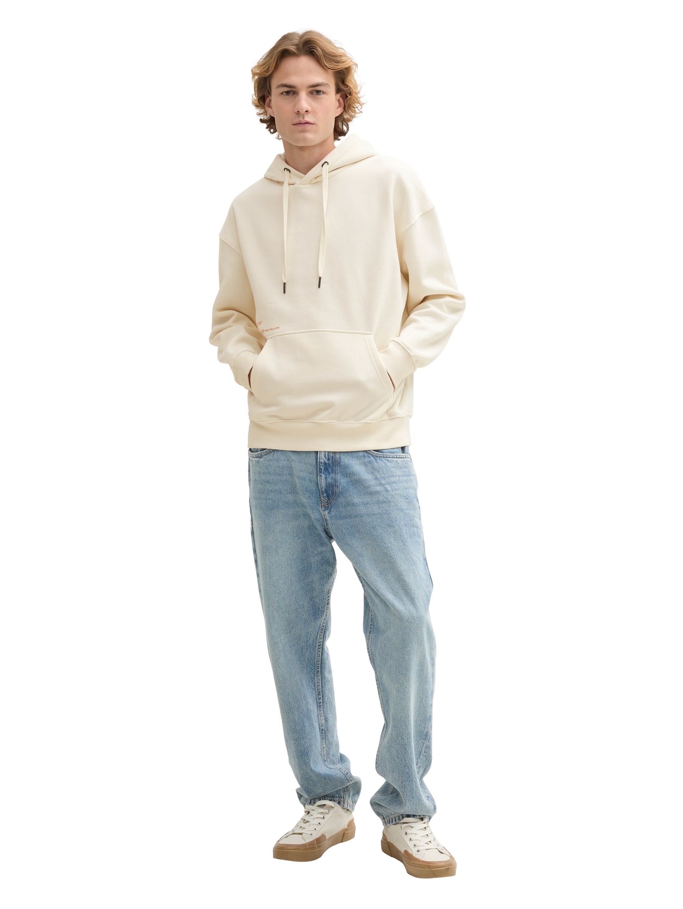 Tom Tailor Denim Hoodie Erwachsene mit Rücken- und Logo Print