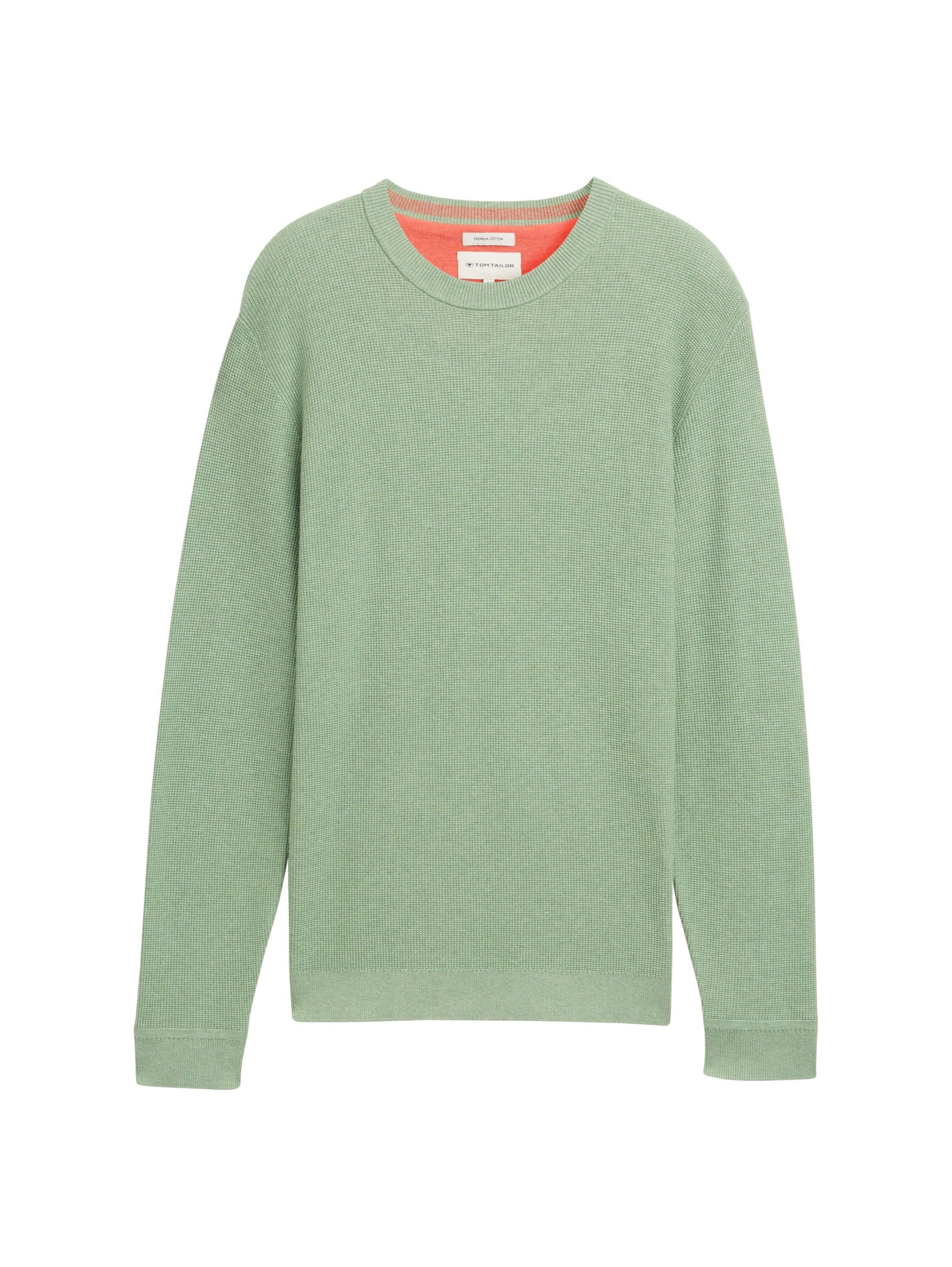 Tom Tailor Den Herren Pullover Logo-Badge Baumwolle Regular Fit