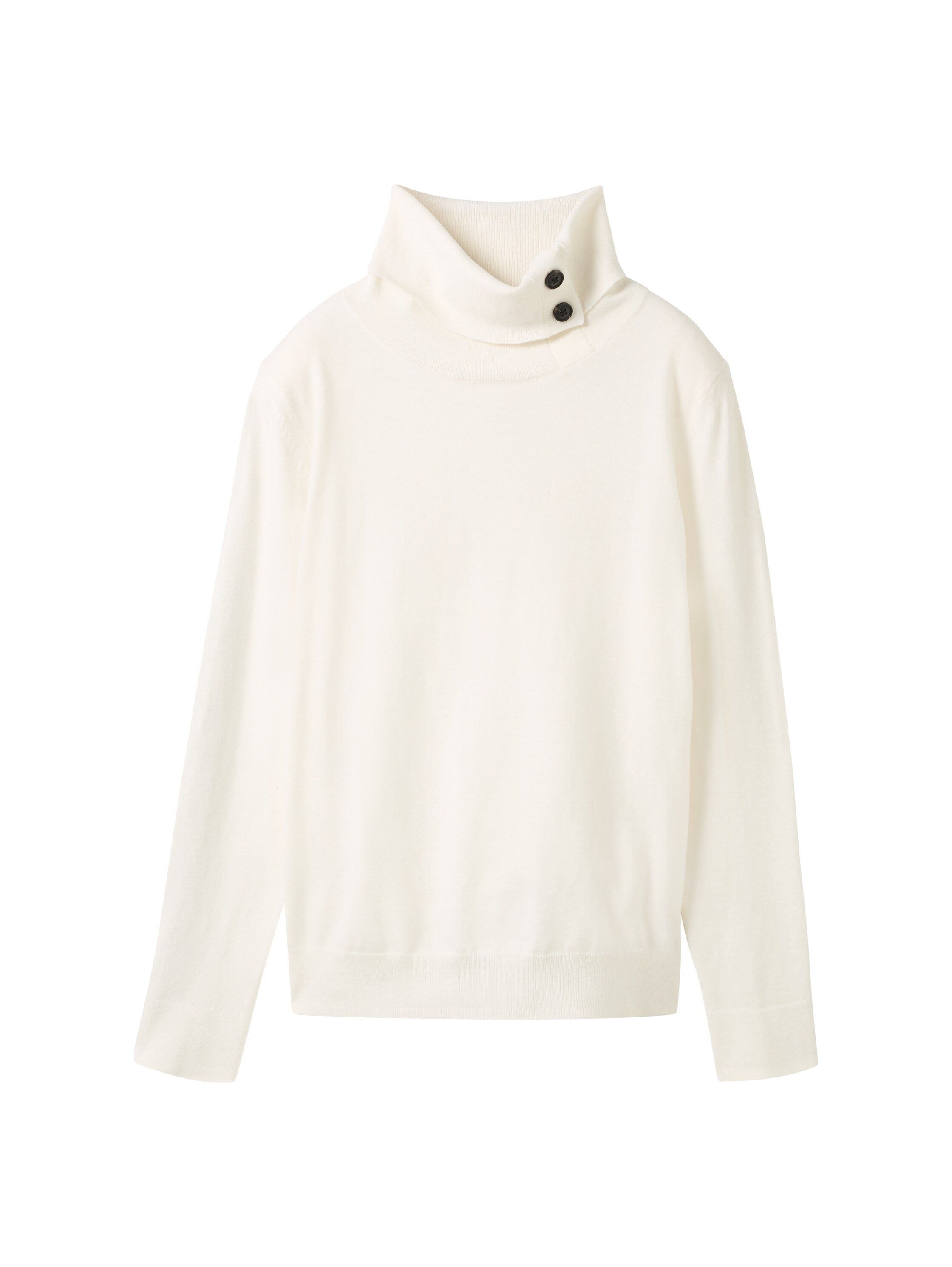 Tom Tailor Denim Rollkragenpullover für Damen mit Knöpfen am Kragen