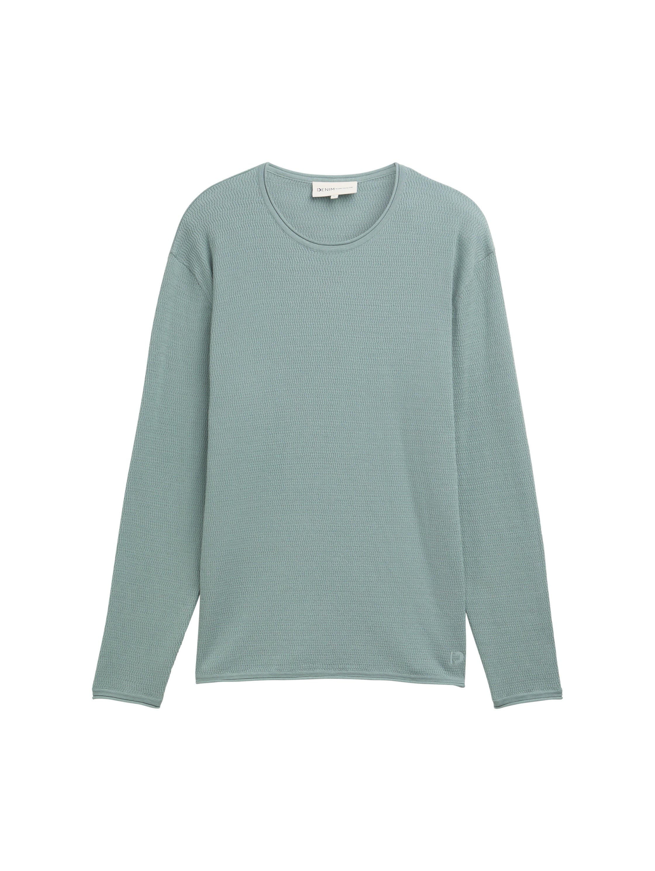 Tom Tailor Denim Male Langärmliges Basic Fit T-Shirt mit gerolltem Saum aus Baumwolle L