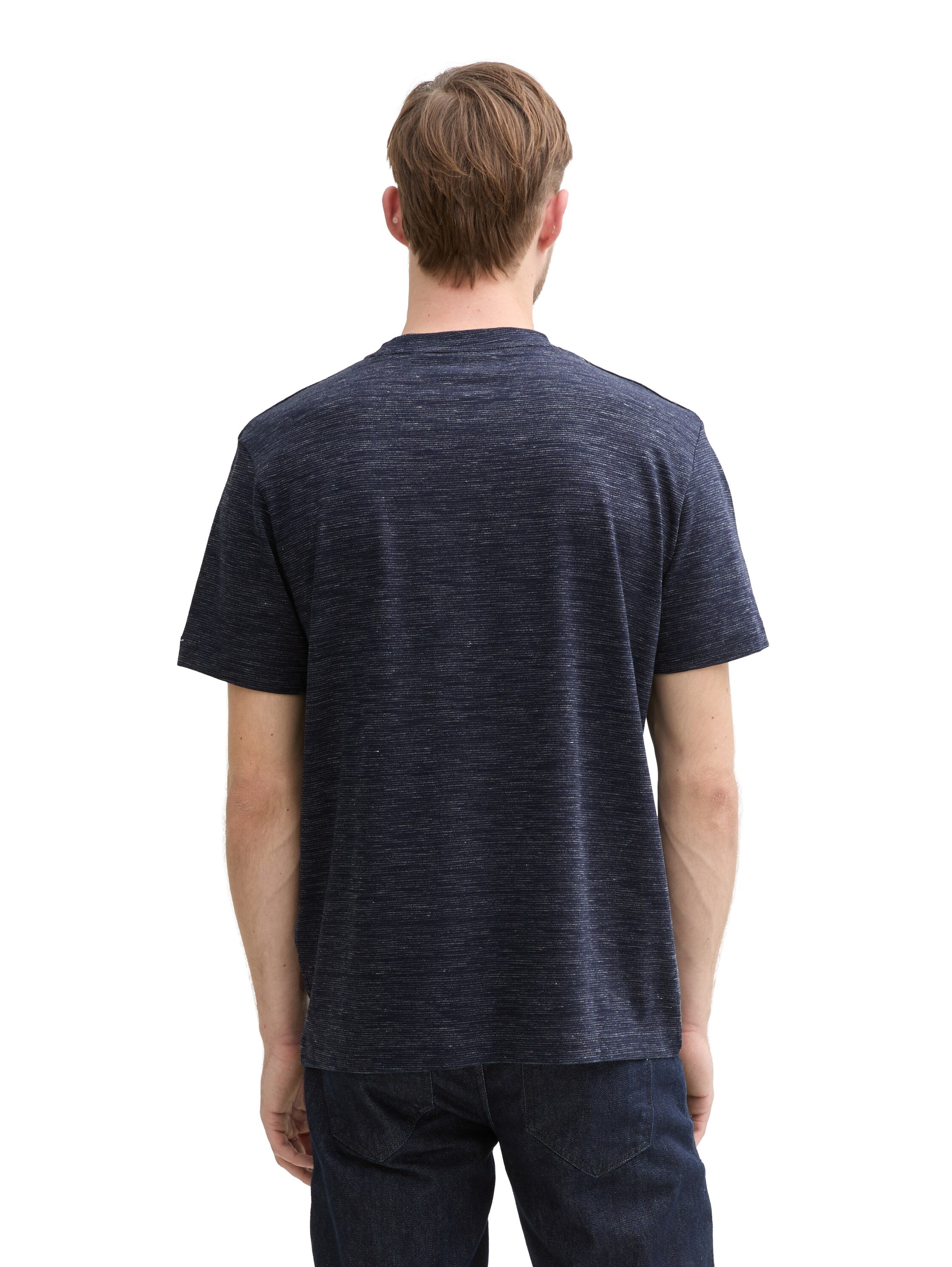 Tom Tailor Denim T-Shirt Herren Brusttasche Melange Optik