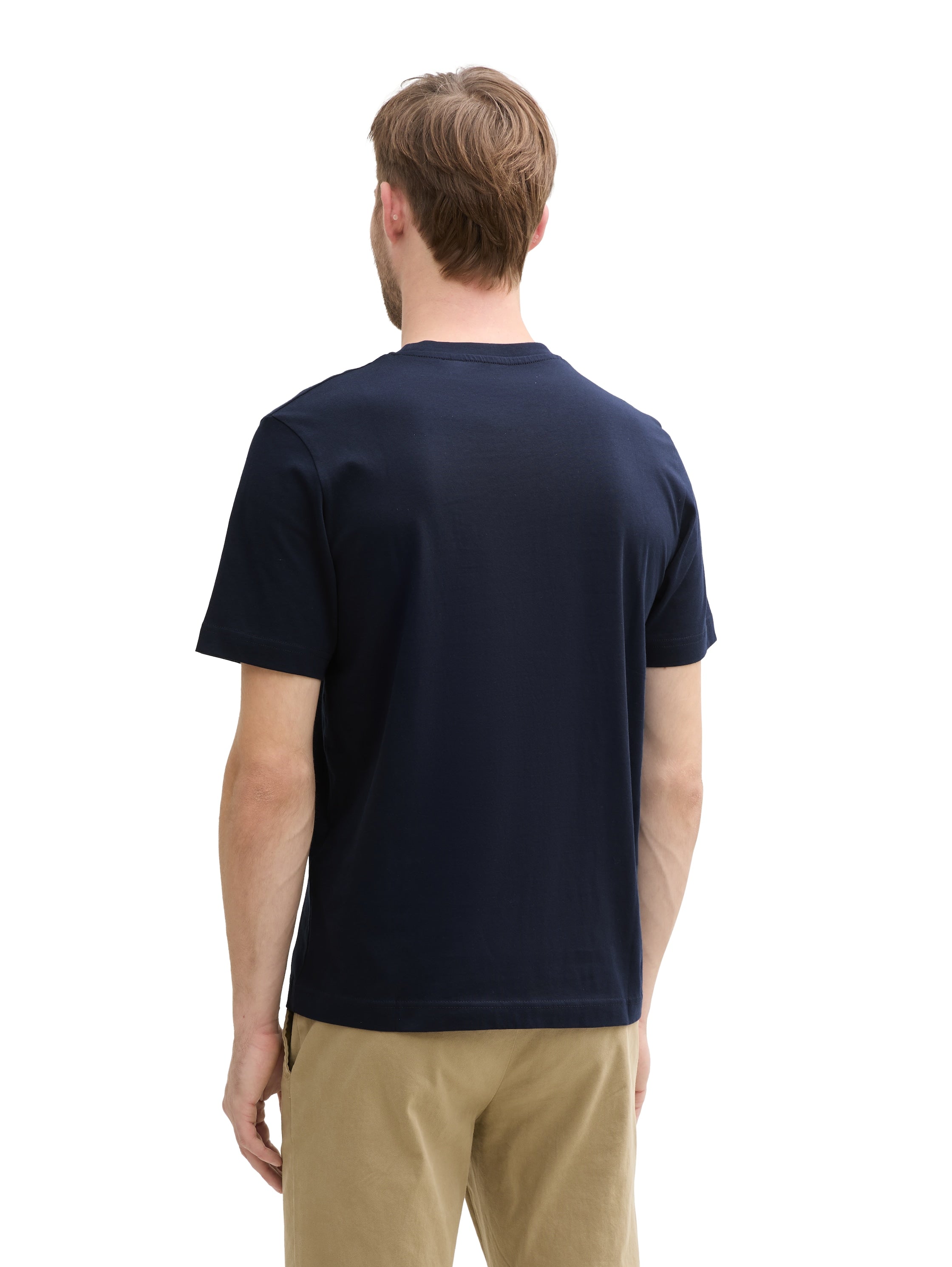 Tom Tailor Denim Basic T-Shirt Erwachsene Männlich Logo-Print