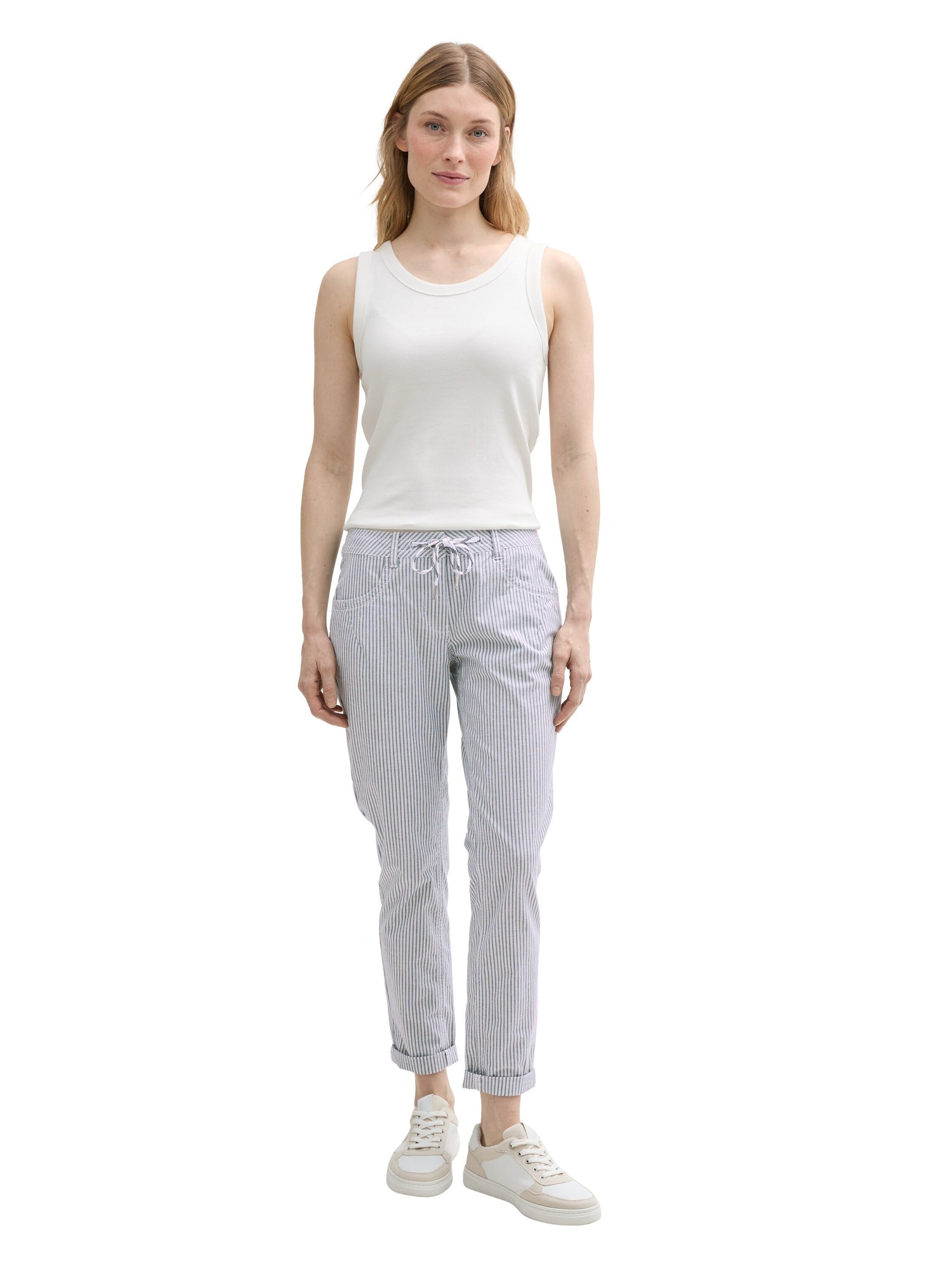 Tom Tailor Denim Cropped Hose mit Kordelzug für Damen