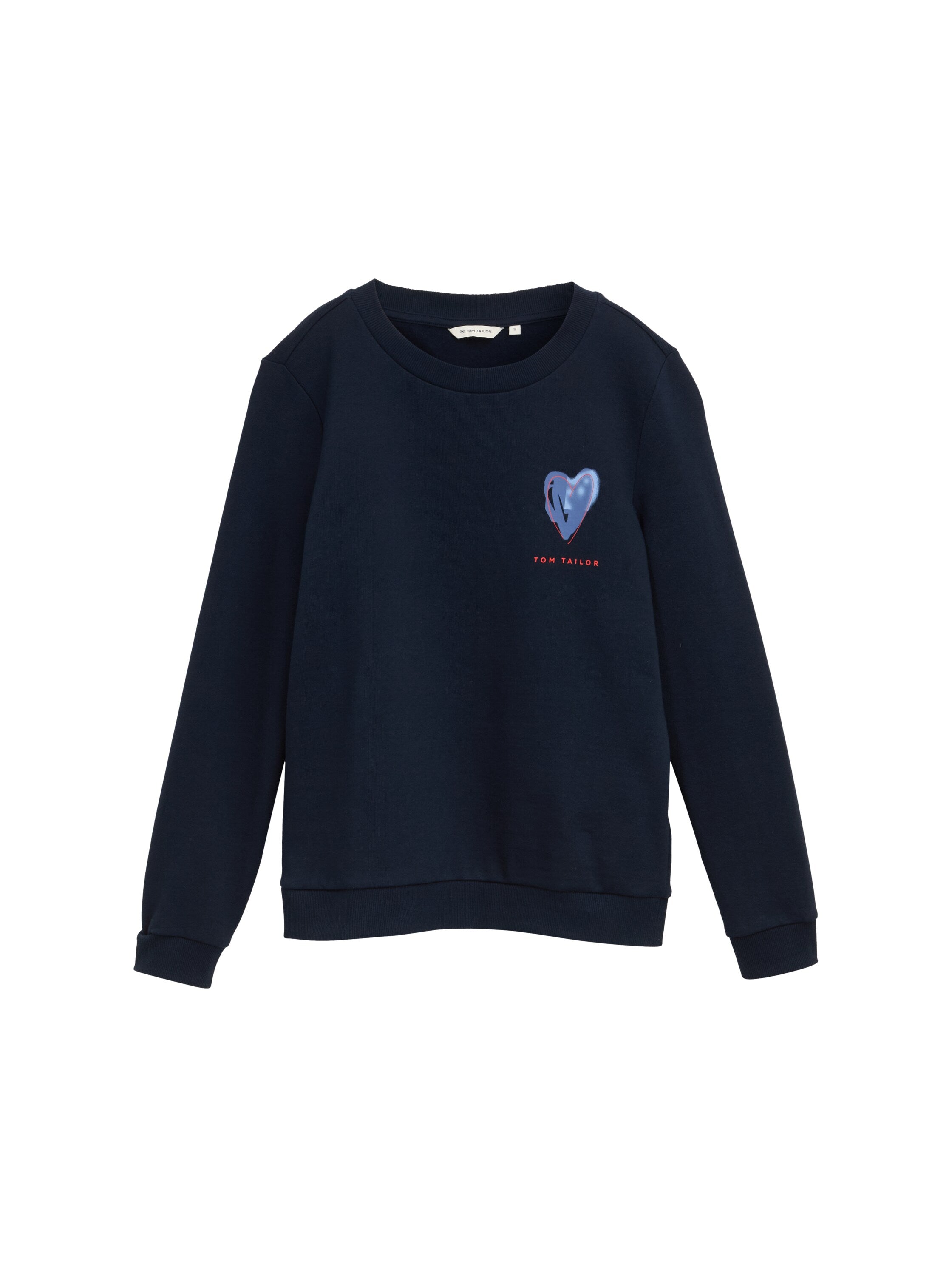 Tom Tailor Denim Sweatshirt Weiblich mit Print und Rippbündchen