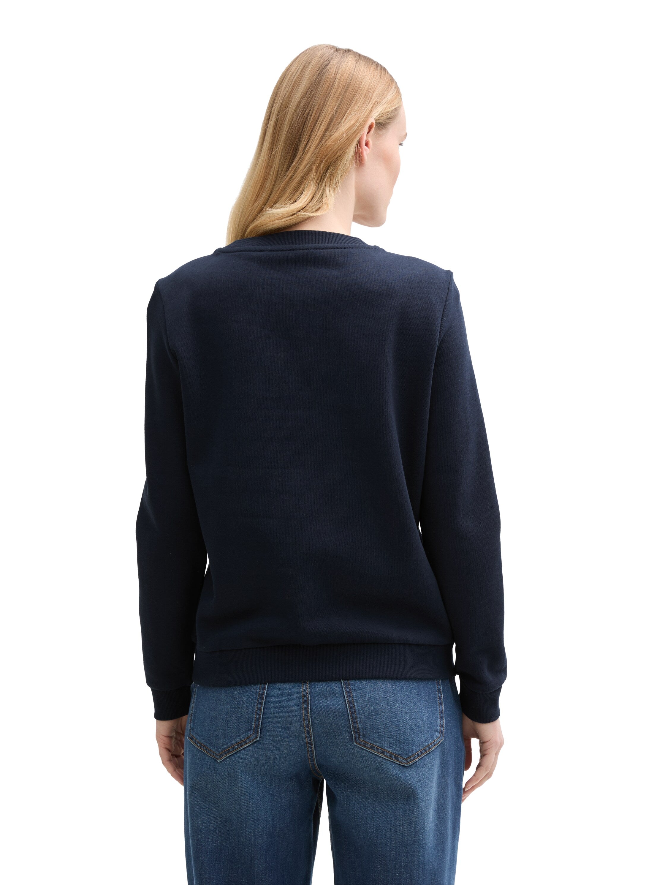 Tom Tailor Denim Sweatshirt Weiblich mit Print und Rippbündchen