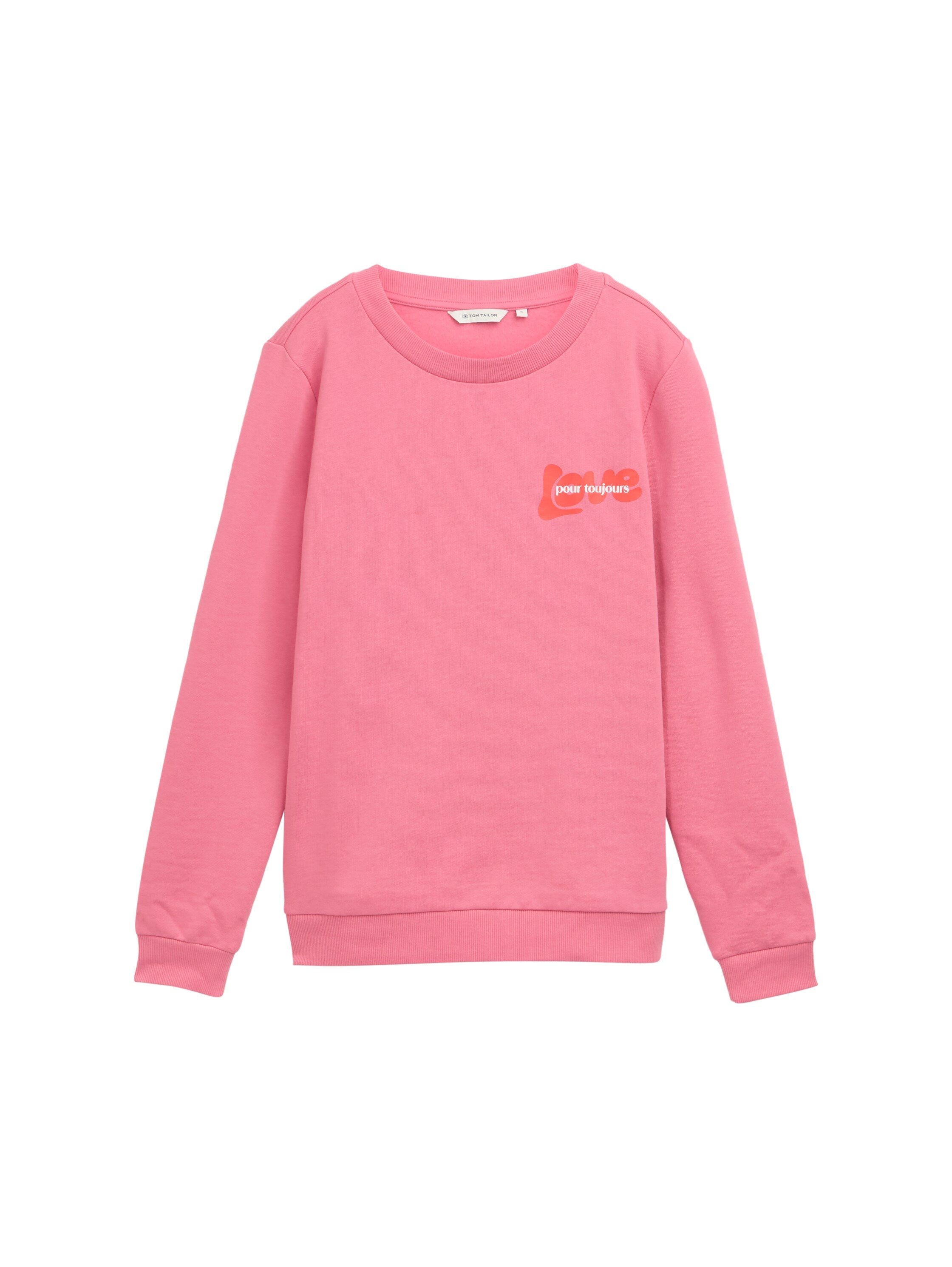 Tom Tailor Denim Sweatshirt Weiblich mit Print und Rippbündchen