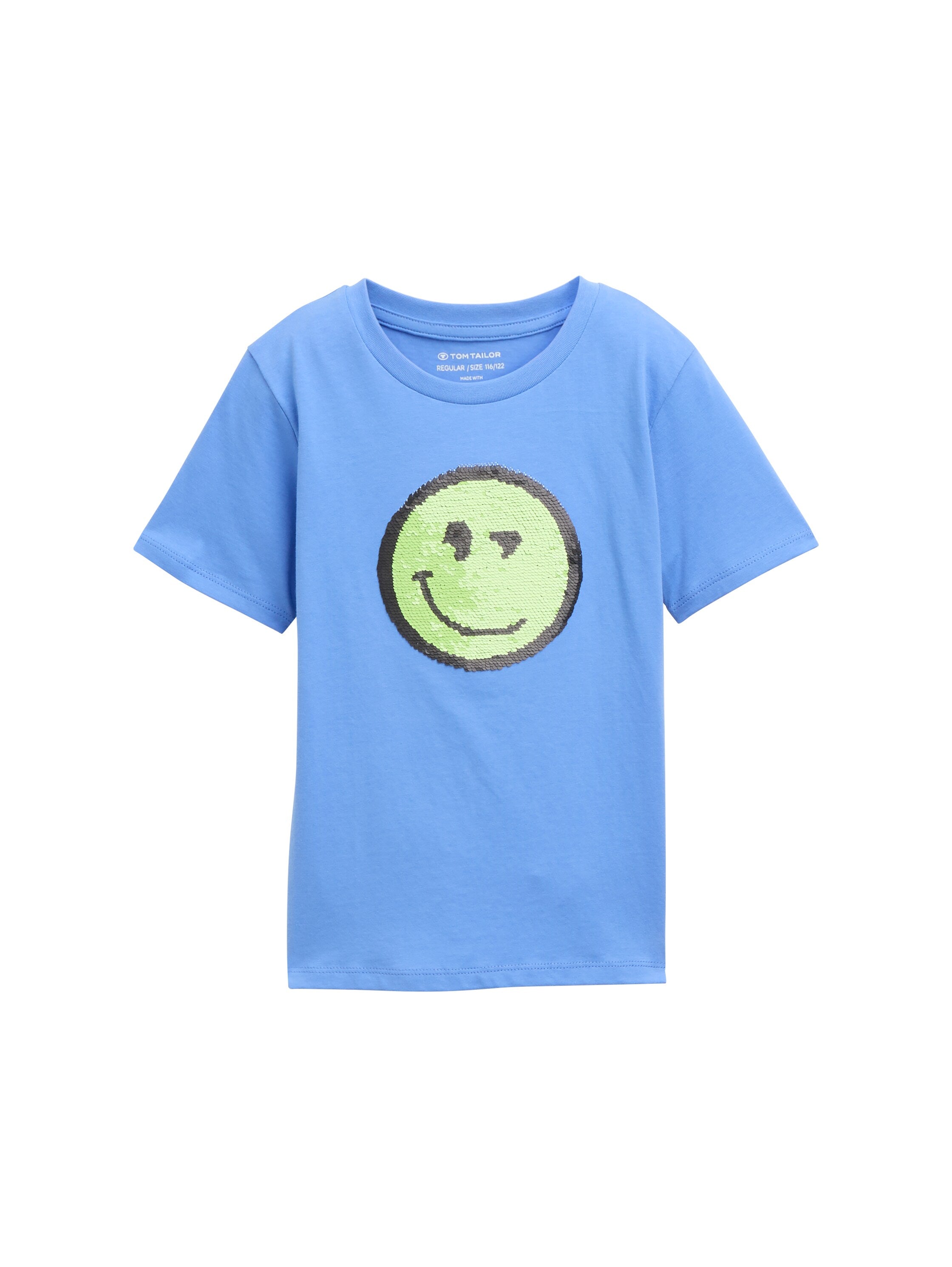 Tom Tailor Denim Kinder T-Shirt mit Wendepailletten Baumwolle