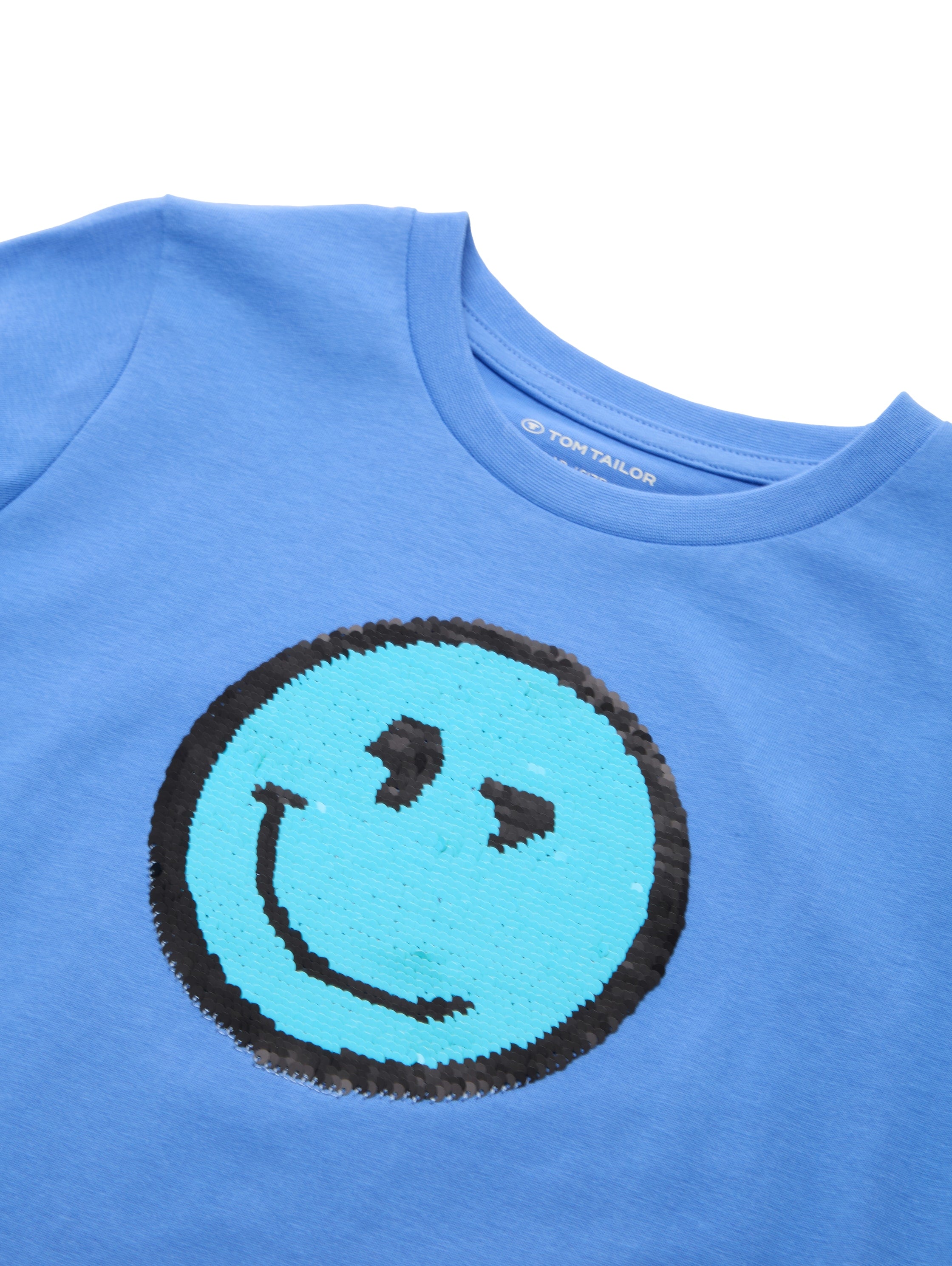 Tom Tailor Denim Kinder T-Shirt mit Wendepailletten Baumwolle