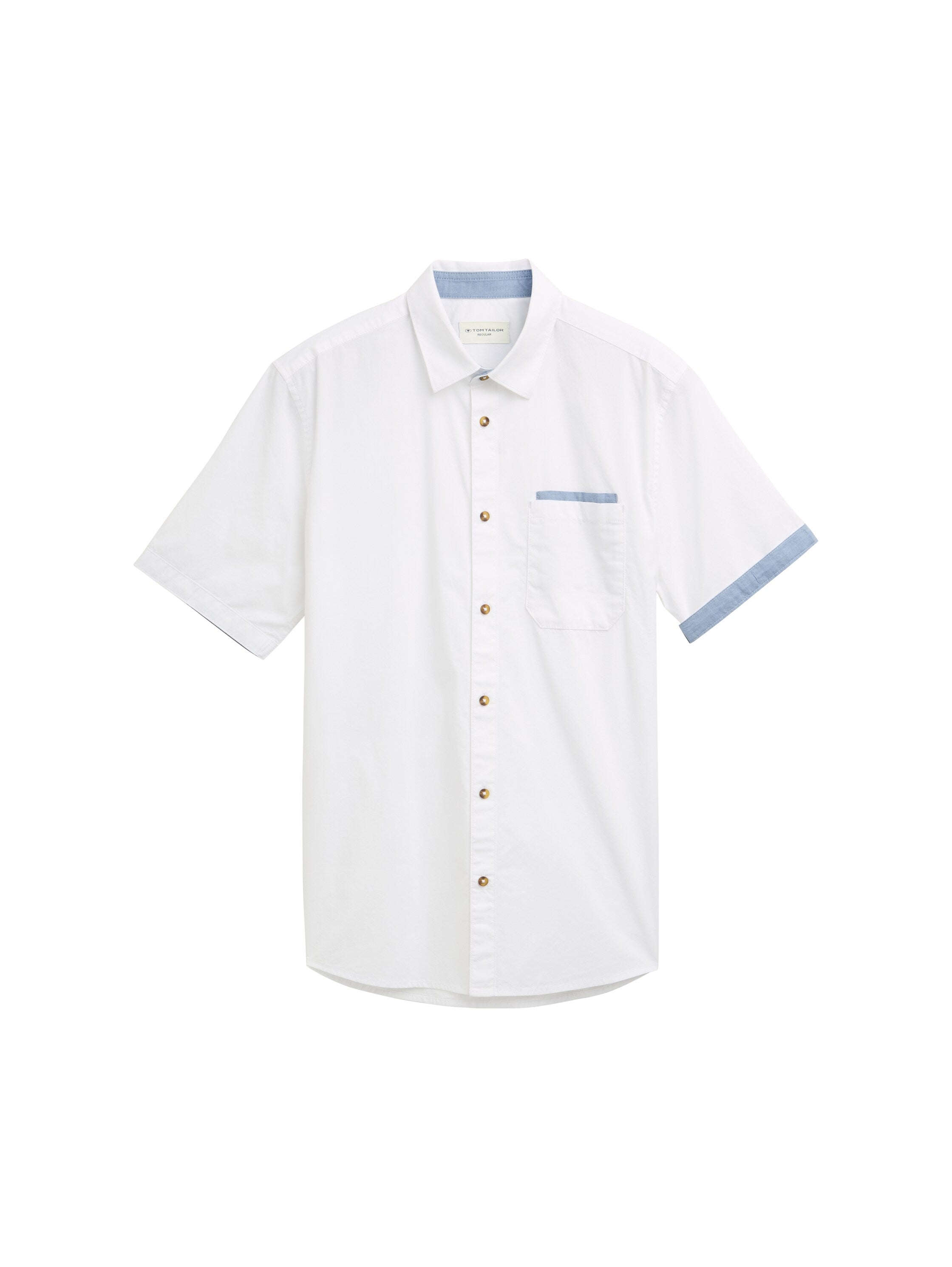 Tom Tailor Denim Popeline Hemd Erwachsene Kurzarm