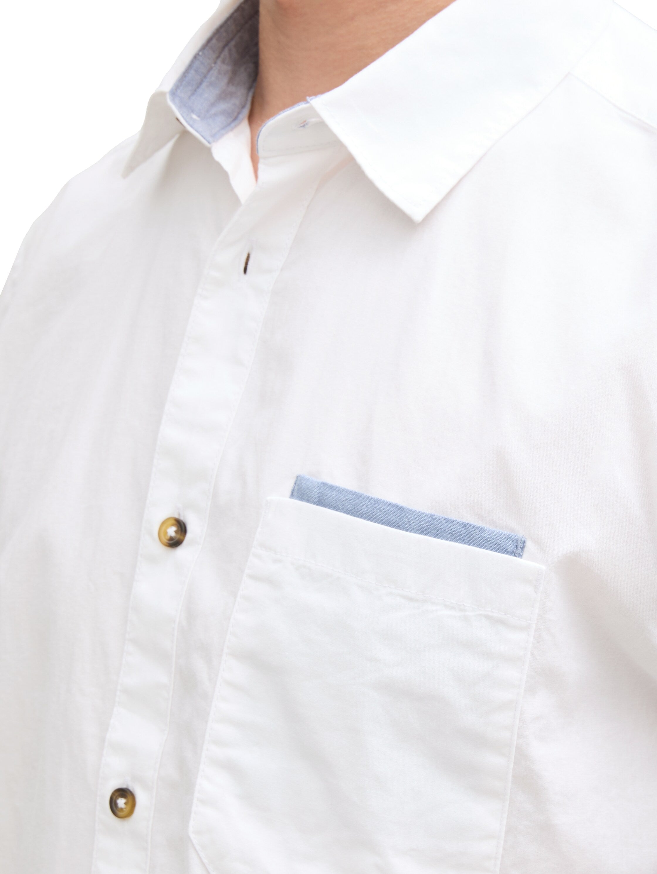 Tom Tailor Denim Popeline Hemd Erwachsene Kurzarm