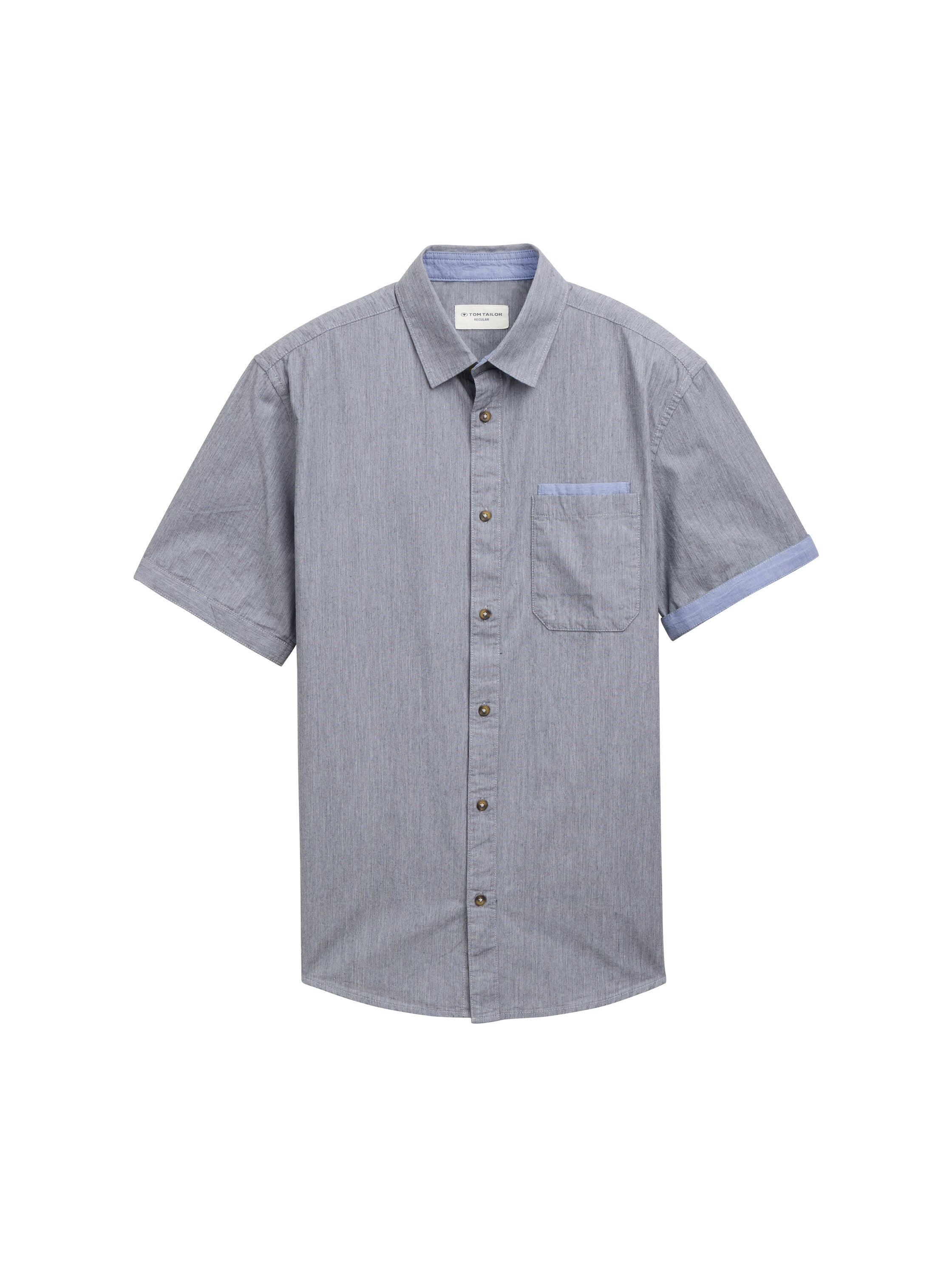 Tom Tailor Denim Popeline Hemd Erwachsene Kurzarm