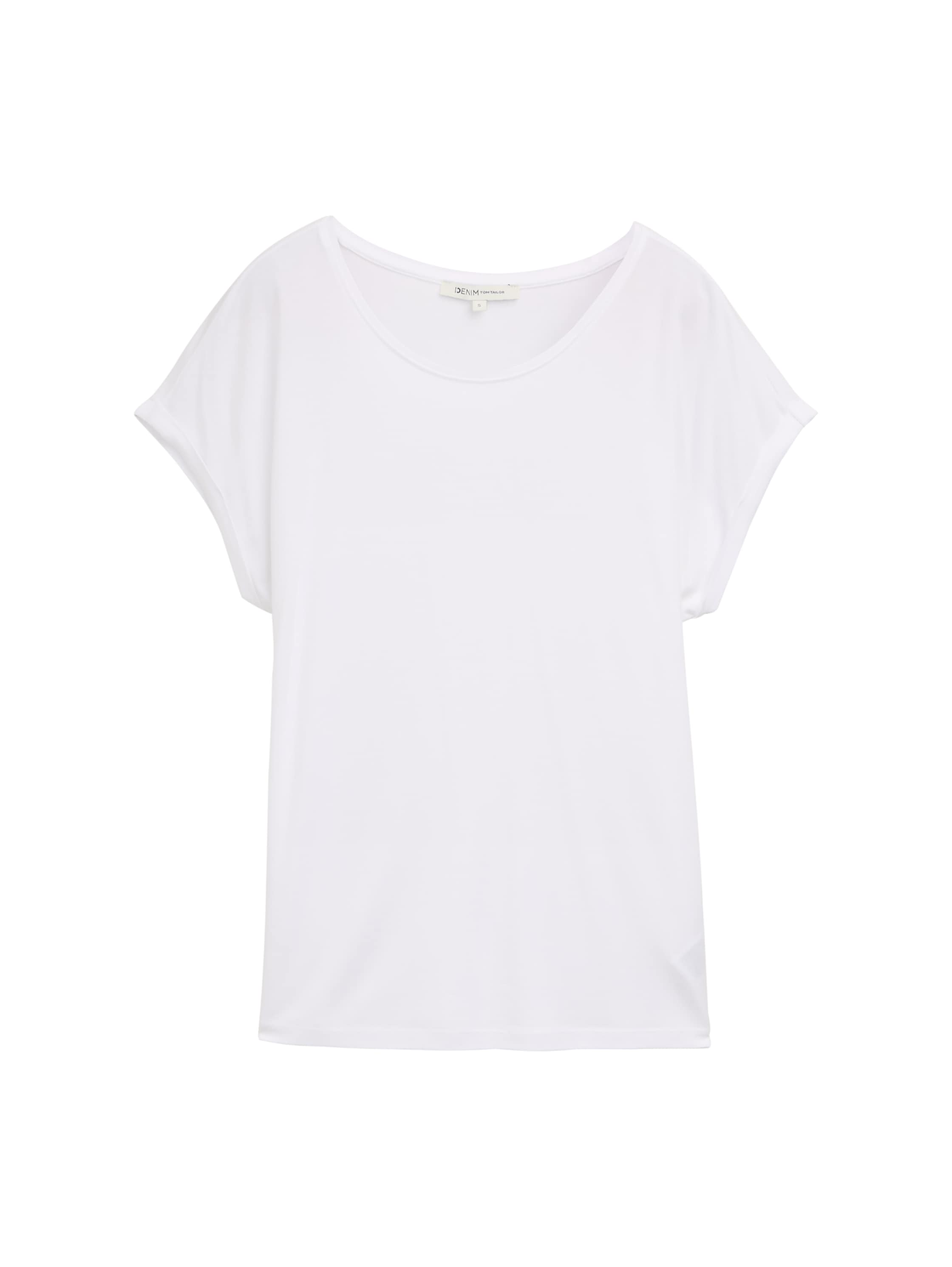Tom Tailor Damen T-Shirt Loose Fit Rundhals Viskose