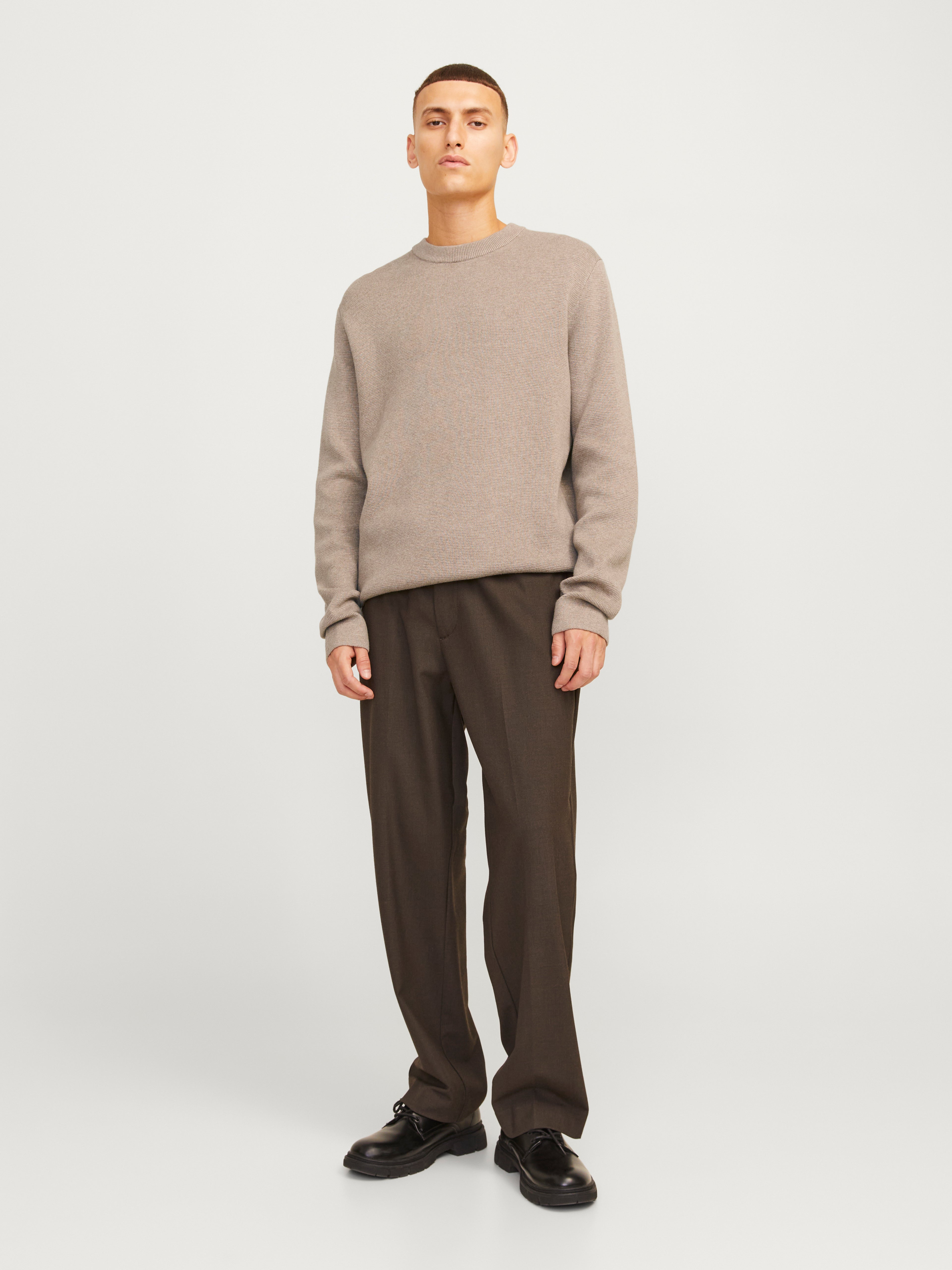 Bestseller Basic Strickpullover Herren Bequem Baumwolle