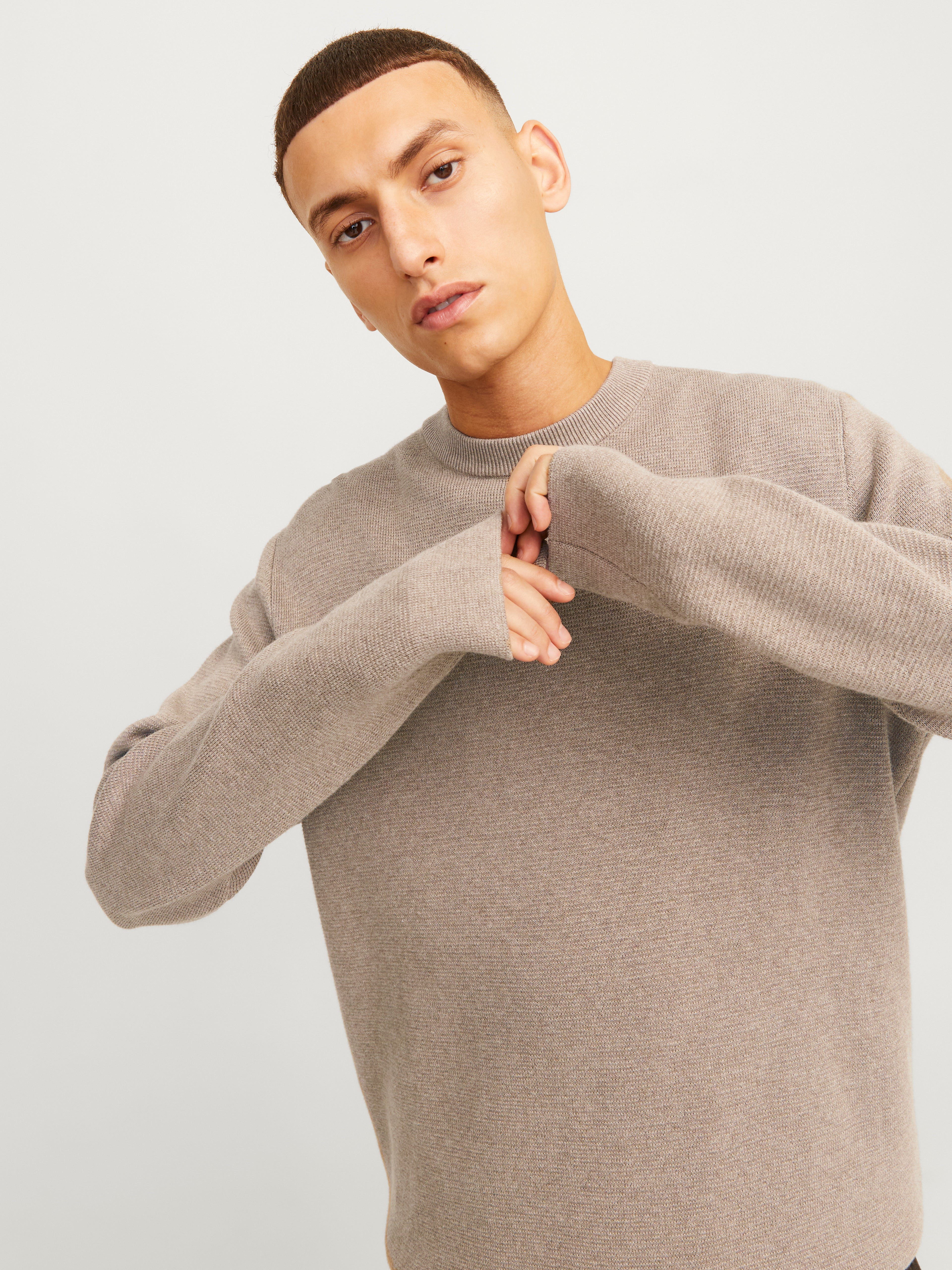 Bestseller Basic Strickpullover Herren Bequem Baumwolle