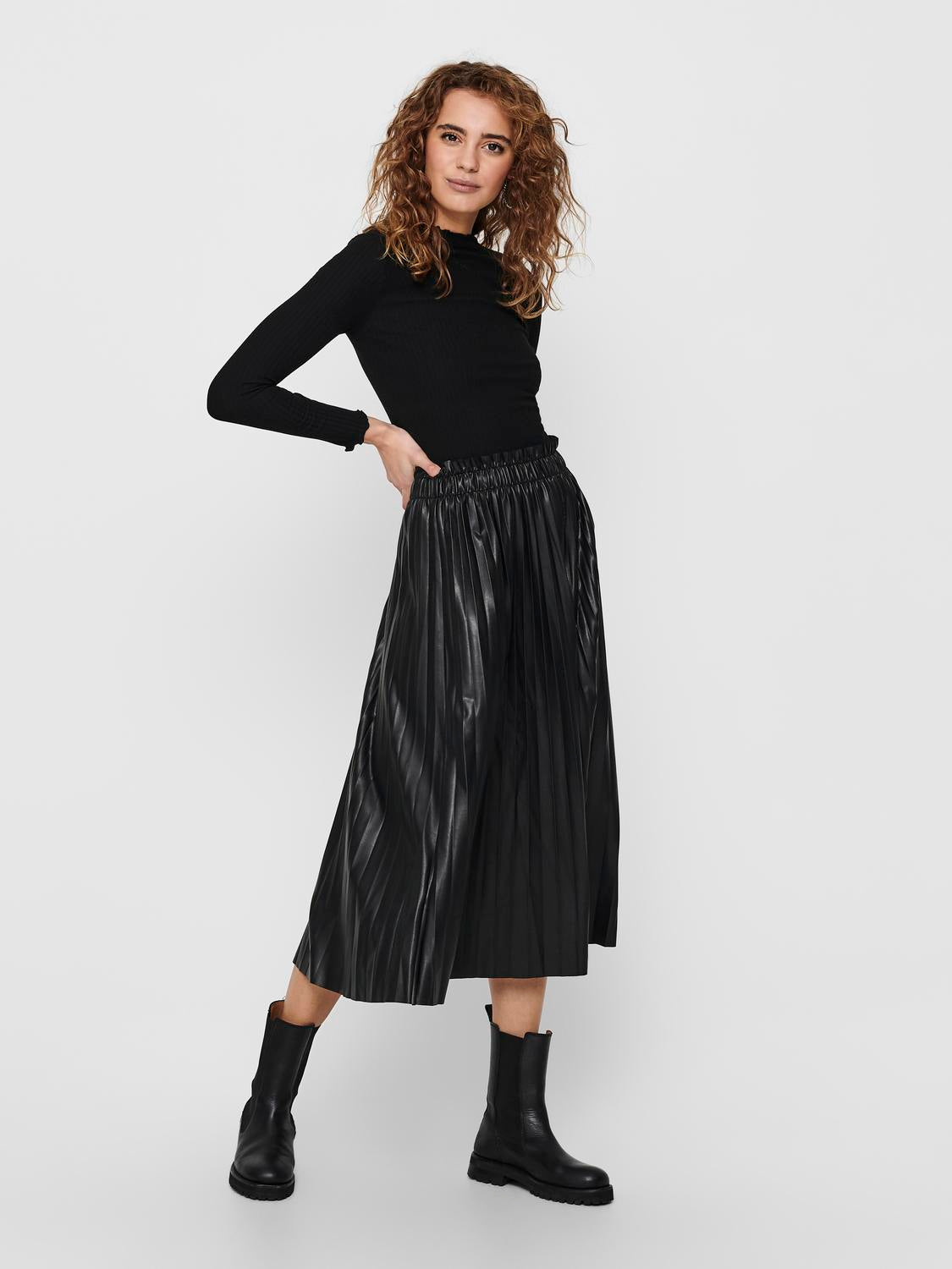 Bestseller Langarm Top Damen Schwarz