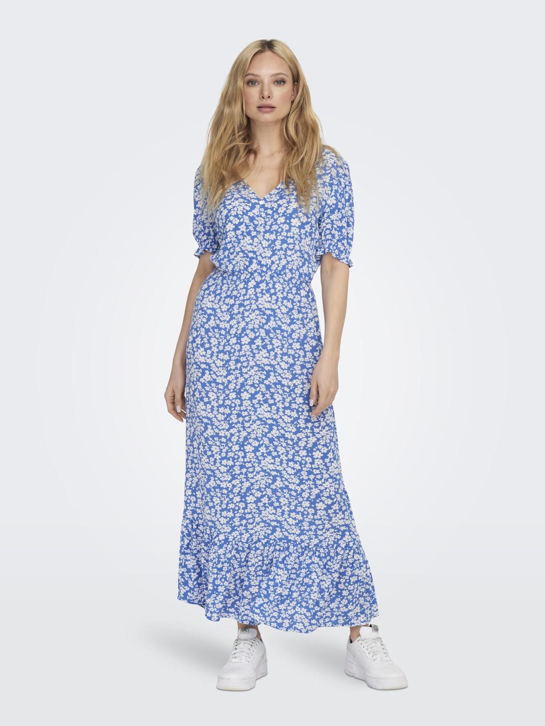 Bestseller Sommerkleid Damen Maxi Elastische Taille