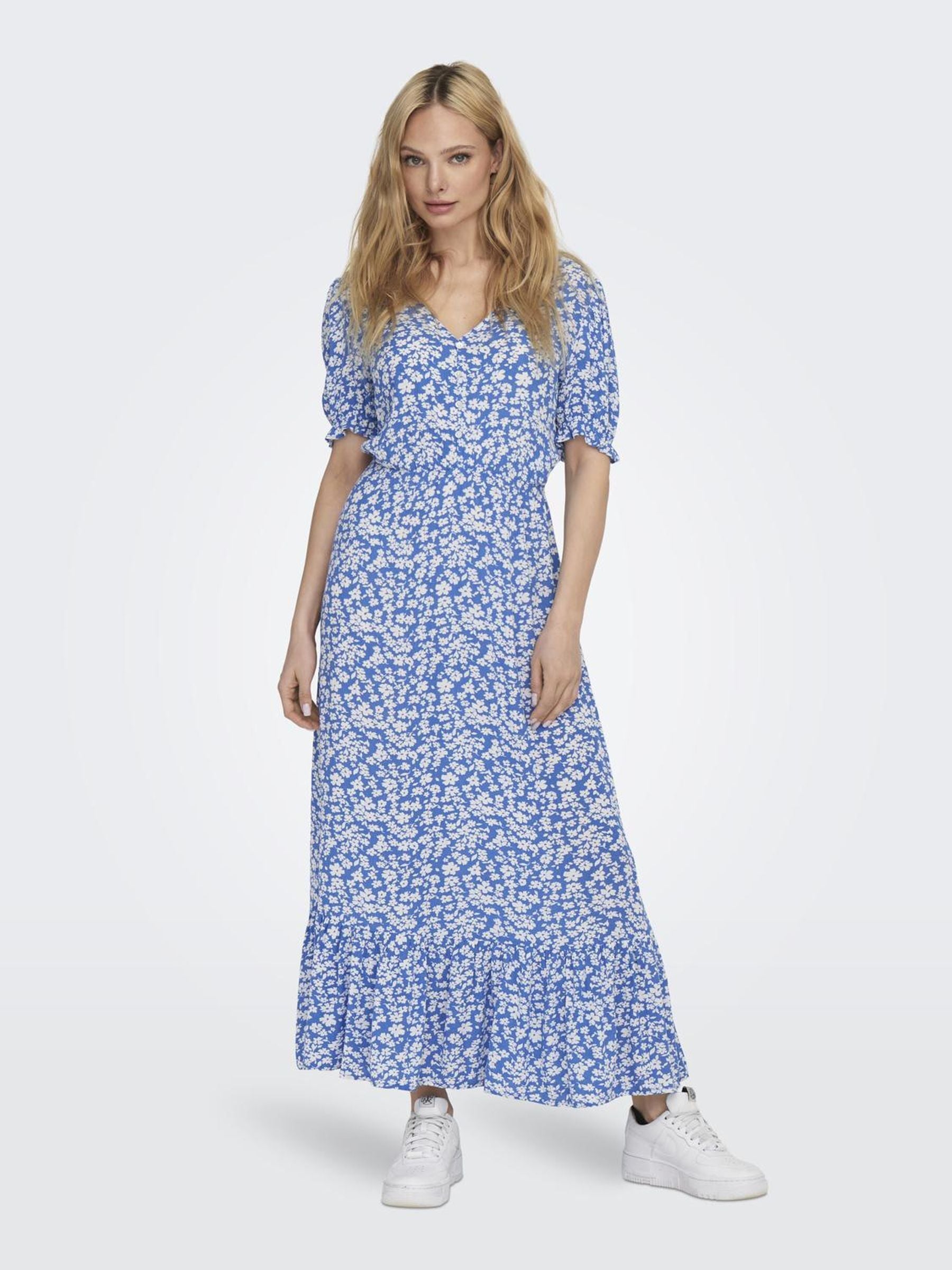 Bestseller Sommerkleid Damen Maxi Elastische Taille