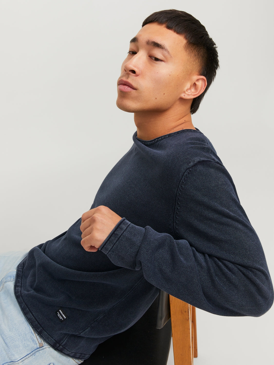 Bestseller Strickpullover für Männer mit Acid Wash