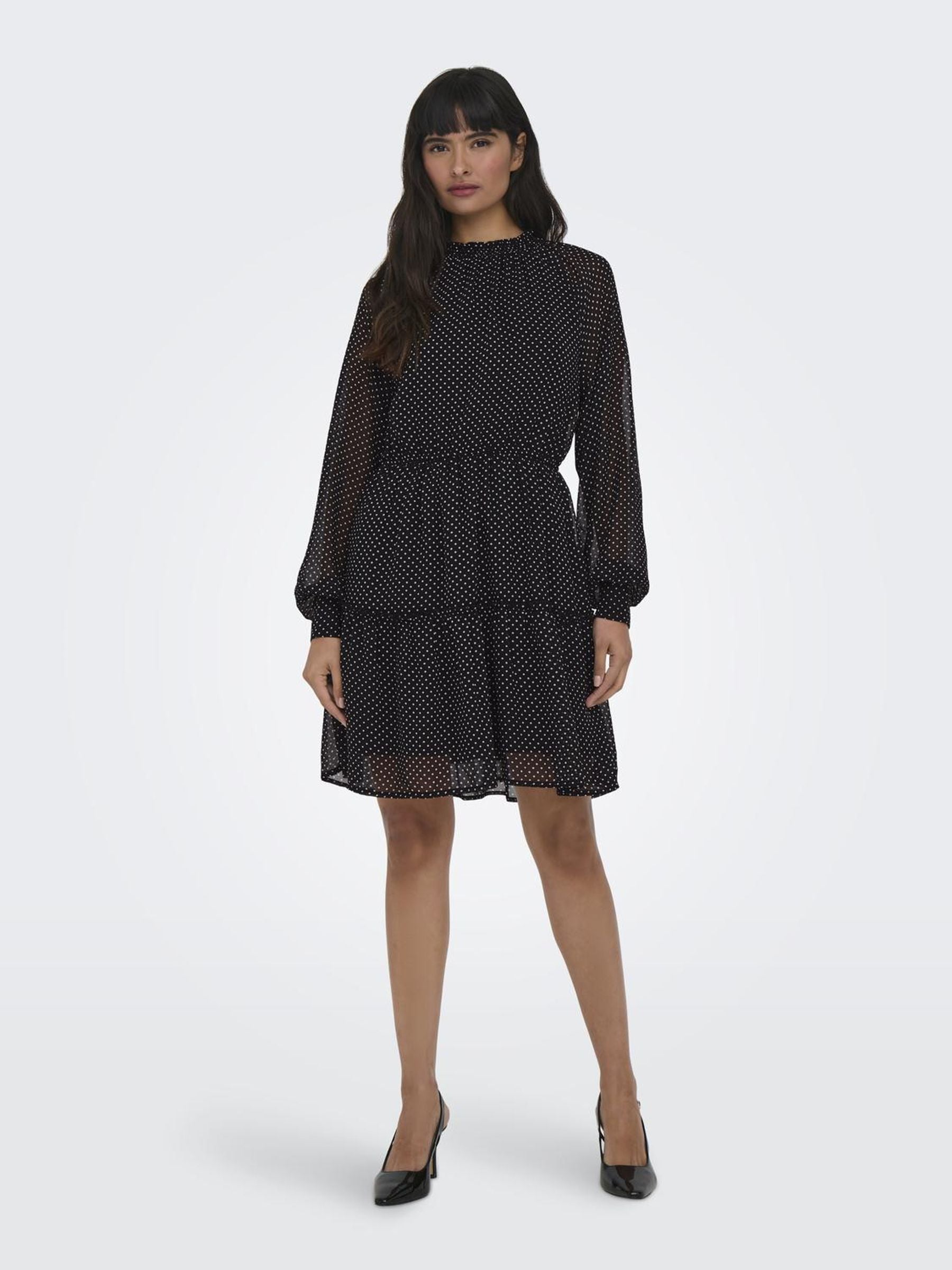 Bestseller Festliches Kleid Damen Elegantes Langarmkleid mit Rüschen