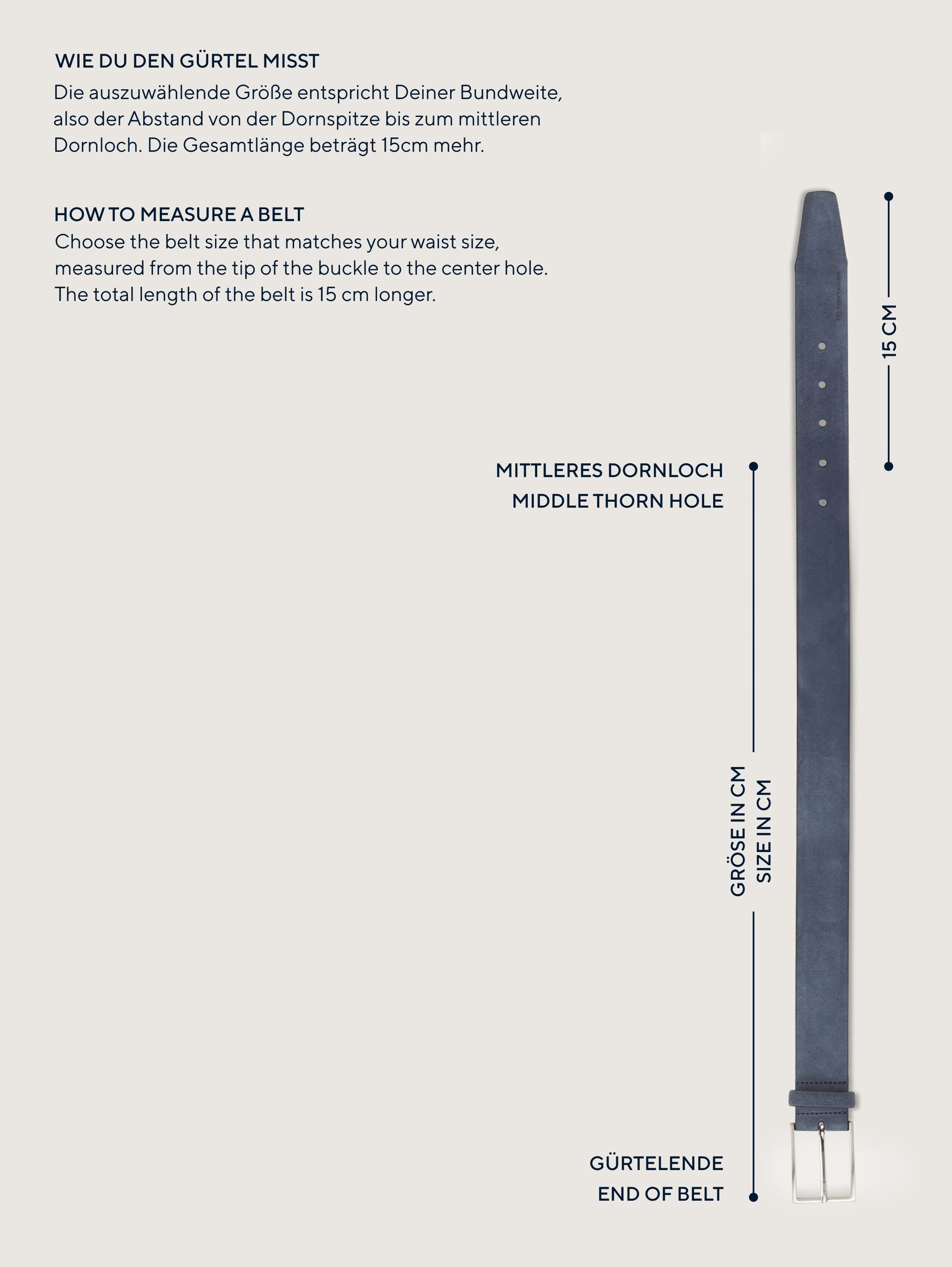 TOM TAILOR Ledergürtel Herren eckige Schnalle Logoprägung