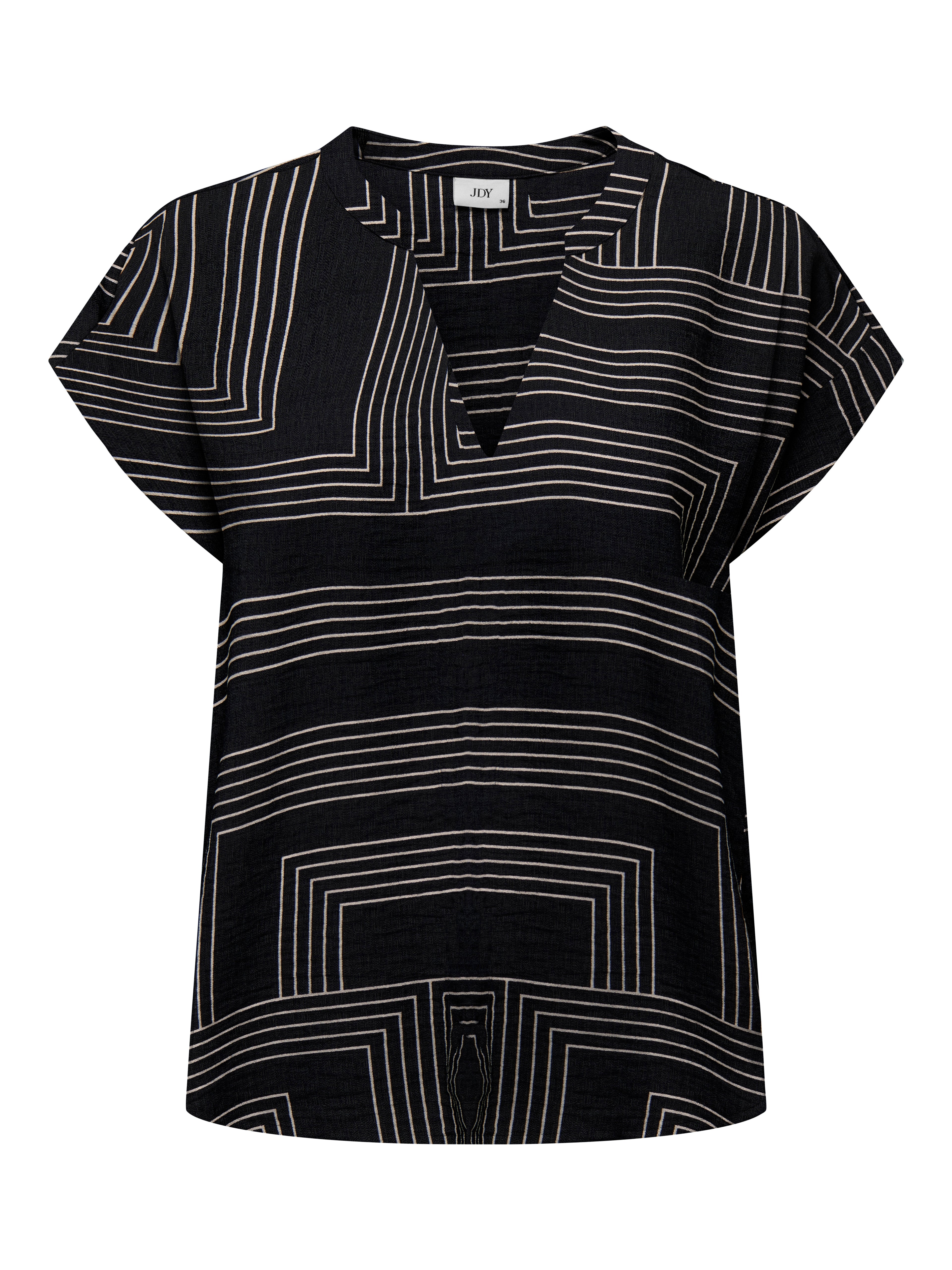 ONLY JdY JDY Damen Top V-Ausschnitt Kurzarm Voluminöser Armschnitt Mittelsohle Kork